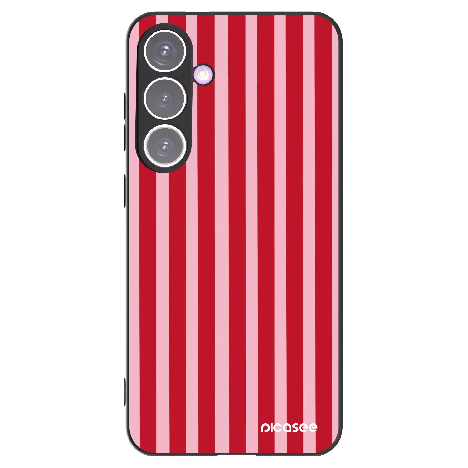 Silikonový černý obal pro Samsung Galaxy S24+ S926B 5G - Lines red