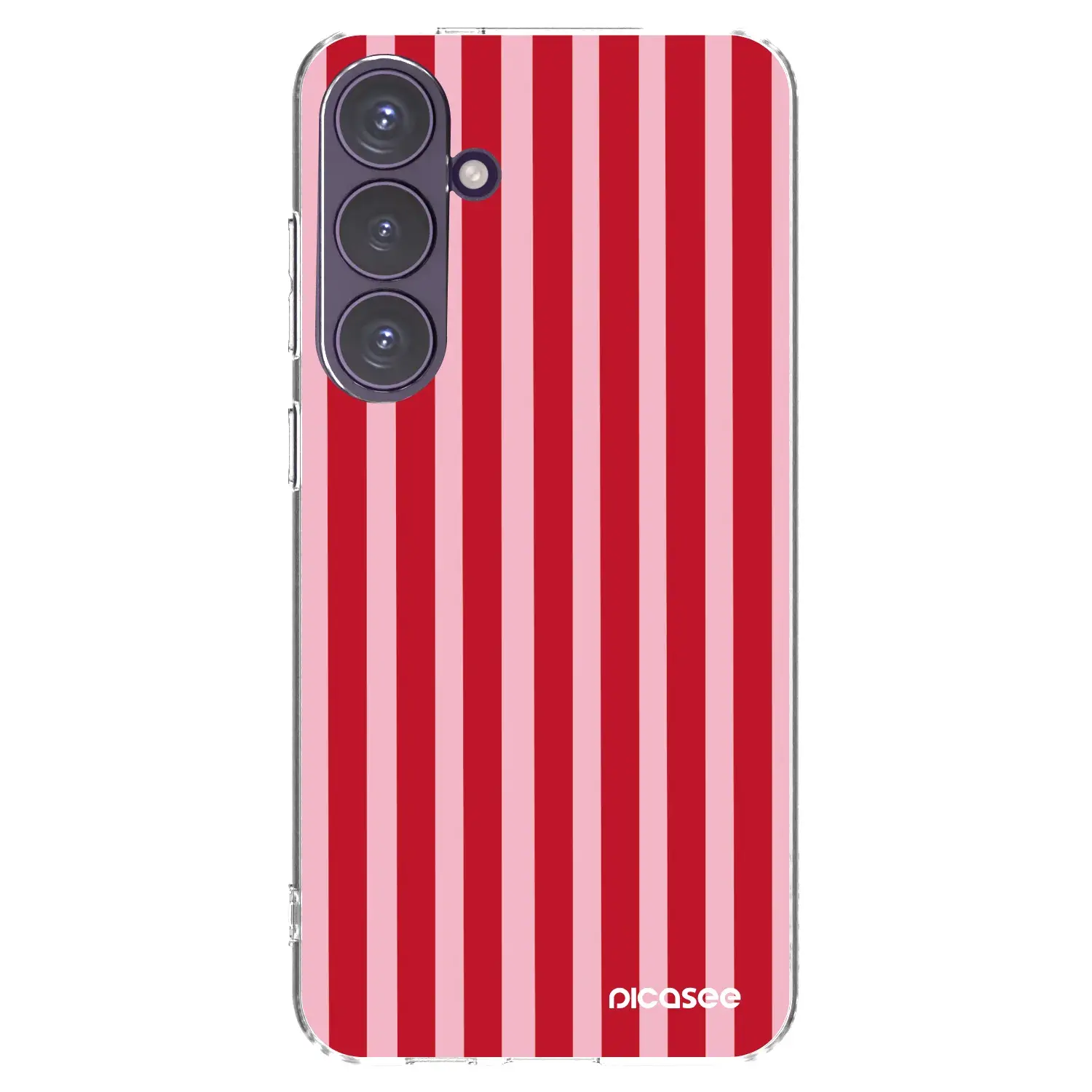 Silikonový průhledný obal pro Samsung Galaxy S24+ S926B 5G - Lines red