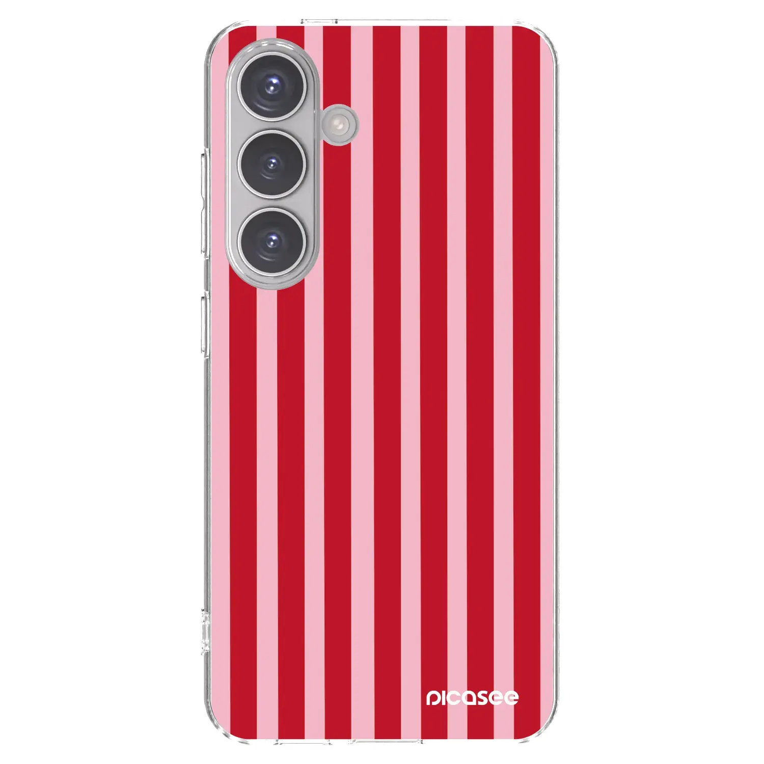 Silikonový průhledný obal pro Samsung Galaxy S24 S921B 5G - Lines red