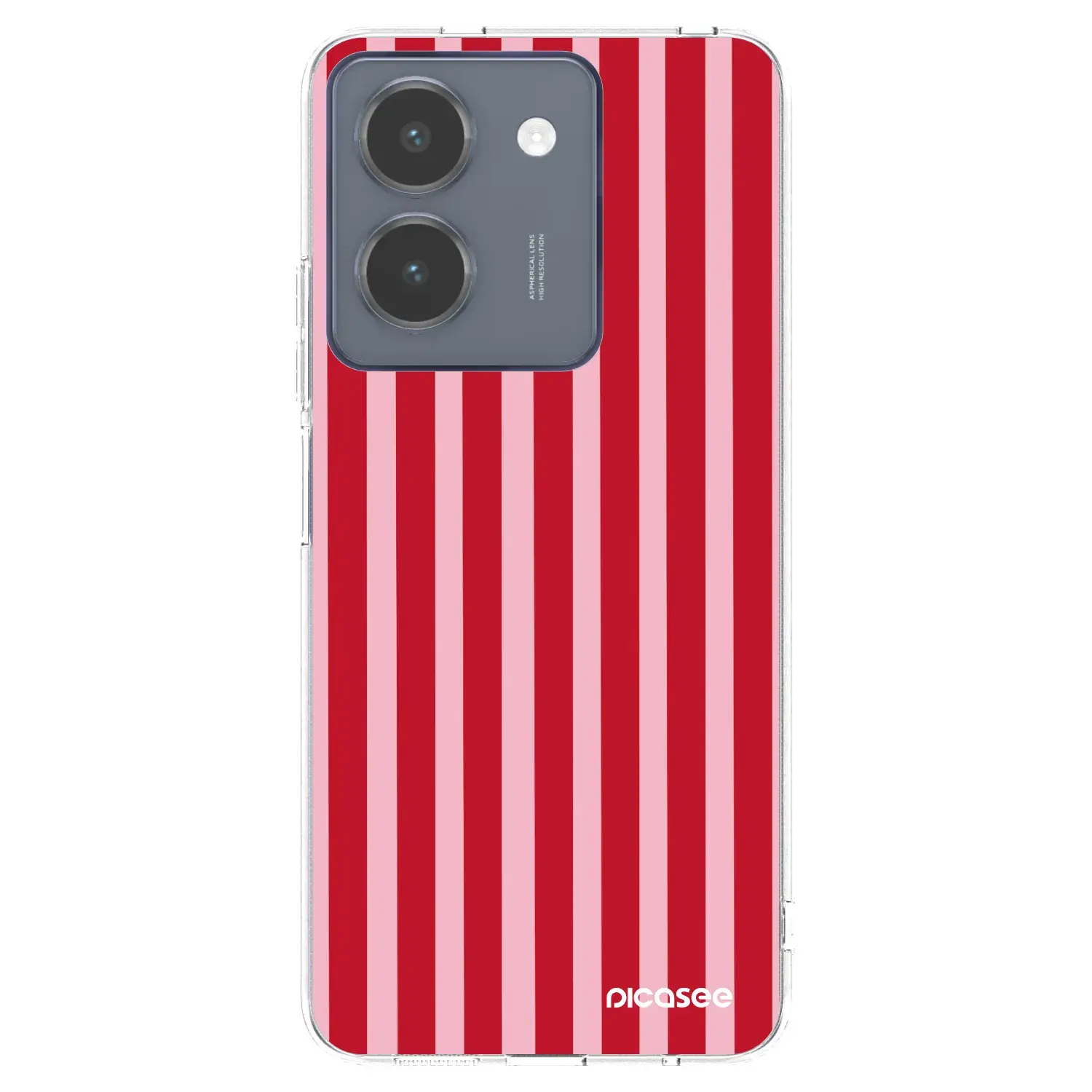 Silikonový průhledný obal pro Vivo Y36 4G - Lines red