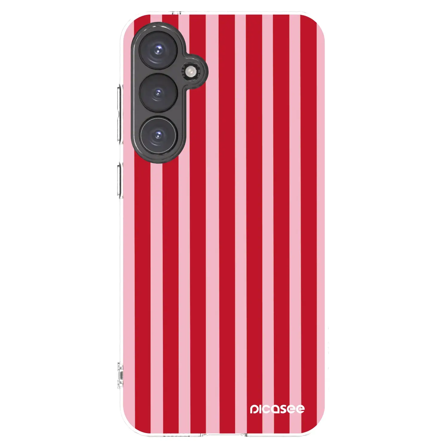 Silikonový průhledný obal pro Samsung Galaxy S23 FE S711B - Lines red