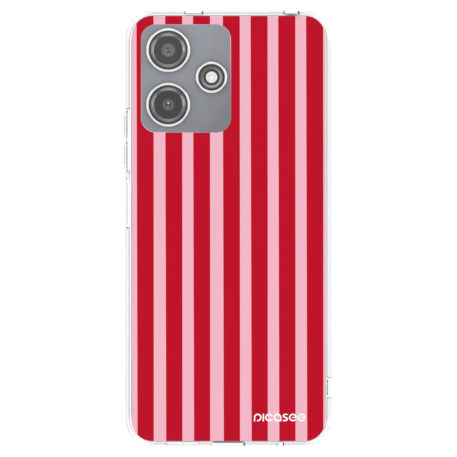 Silikonový průhledný obal pro Xiaomi Redmi 12 5G - Lines red