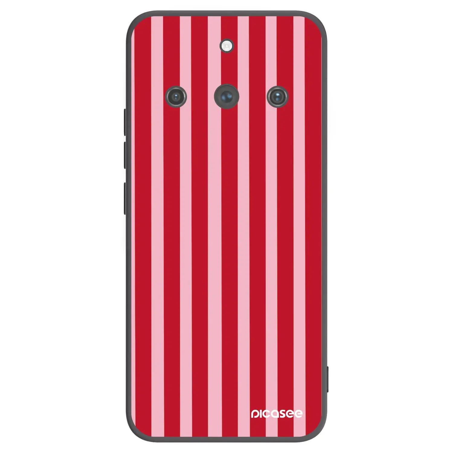Silikonový černý obal pro Realme 11 Pro+ - Lines red