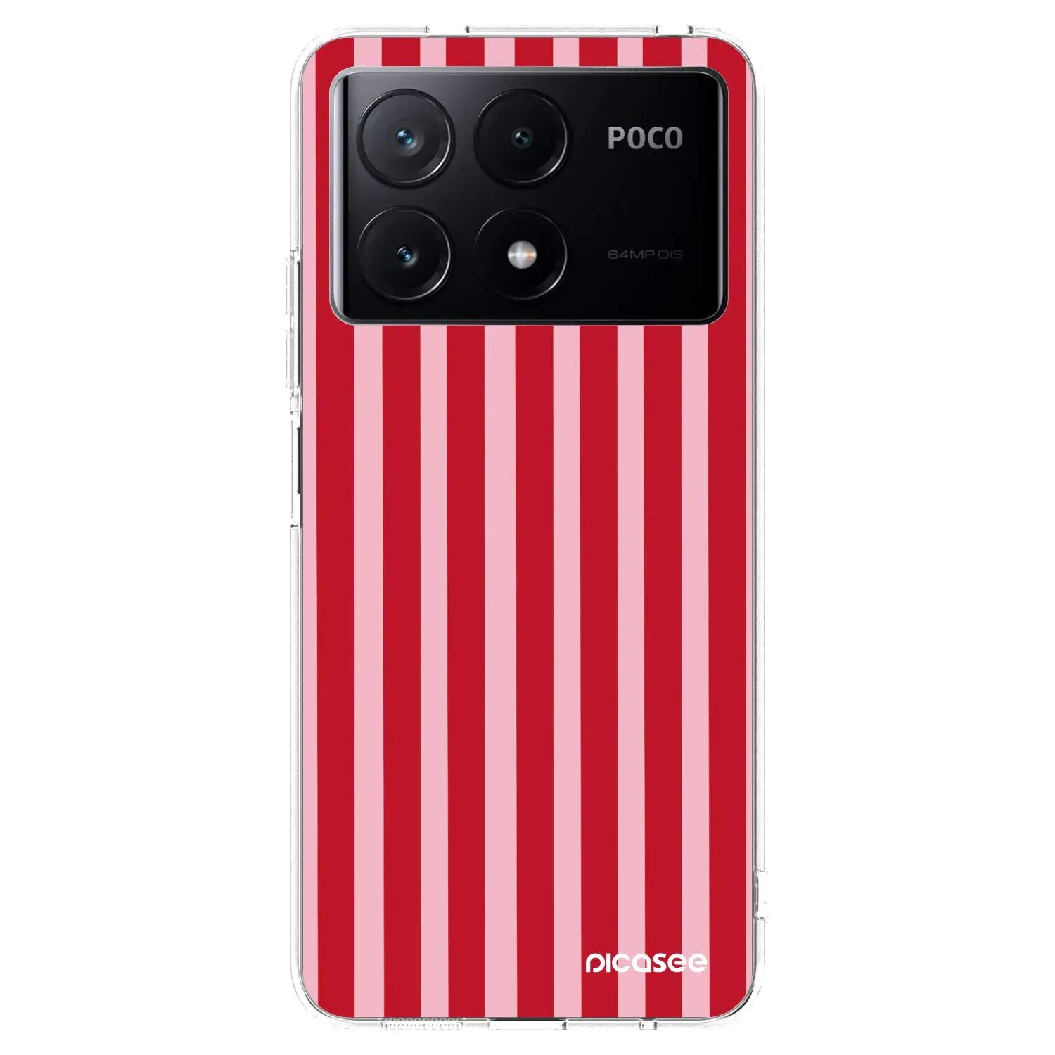 Silikonový průhledný obal pro Xiaomi Poco X6 Pro - Lines red