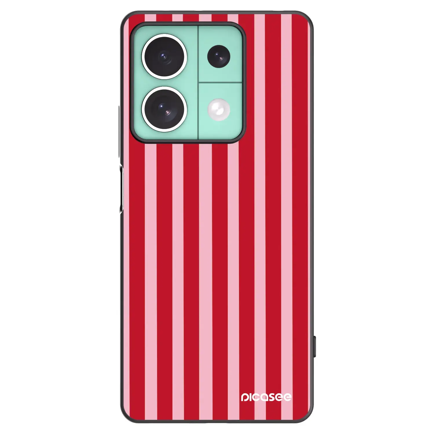 Silikonový černý obal pro Xiaomi Redmi Note 13 5G - Lines red