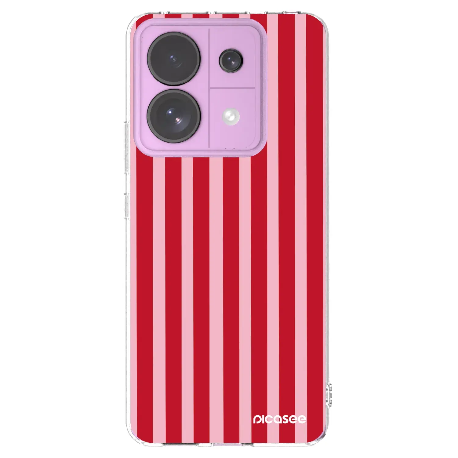 Silikonový průhledný obal pro Xiaomi Redmi Note 13 Pro 5G - Lines red