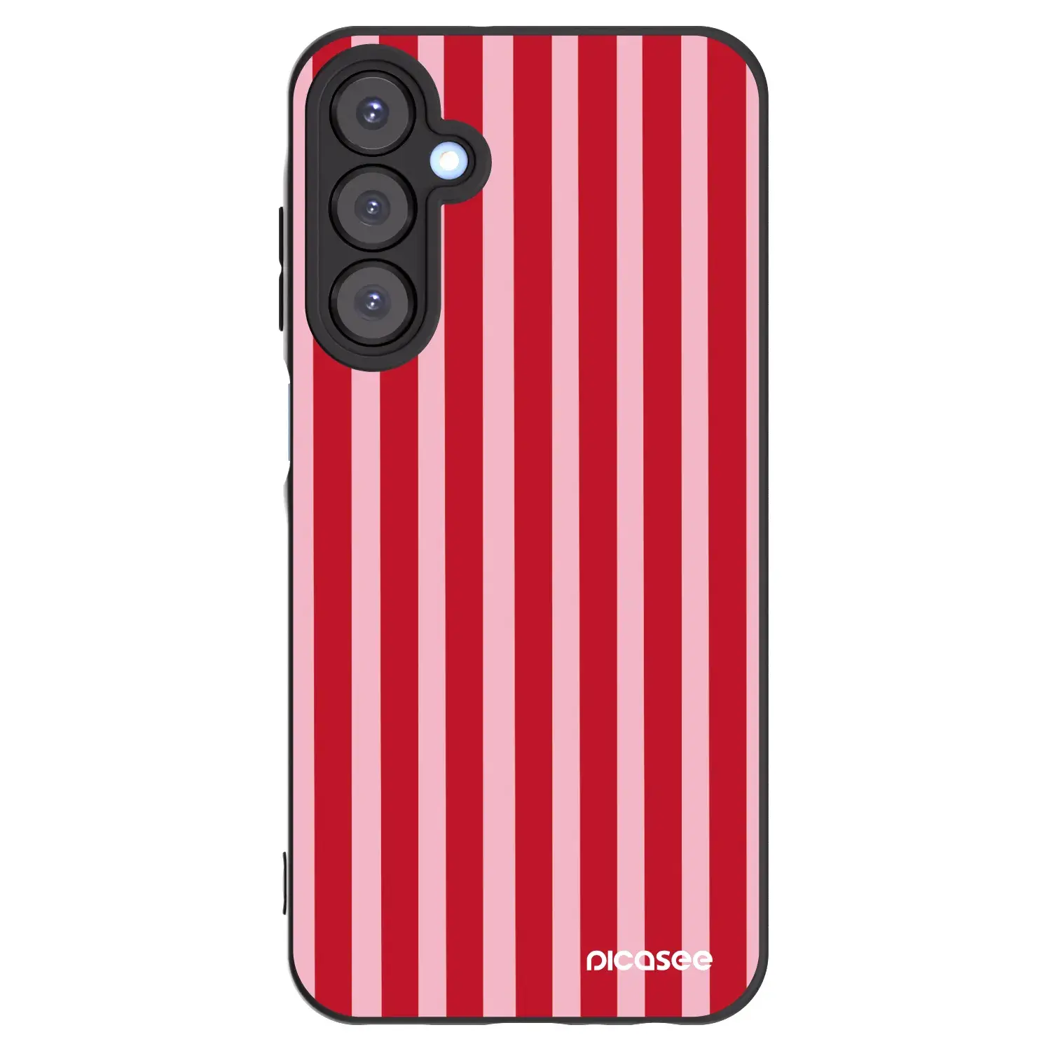 Silikonový černý obal pro Samsung Galaxy A25 A256B 5G - Lines red
