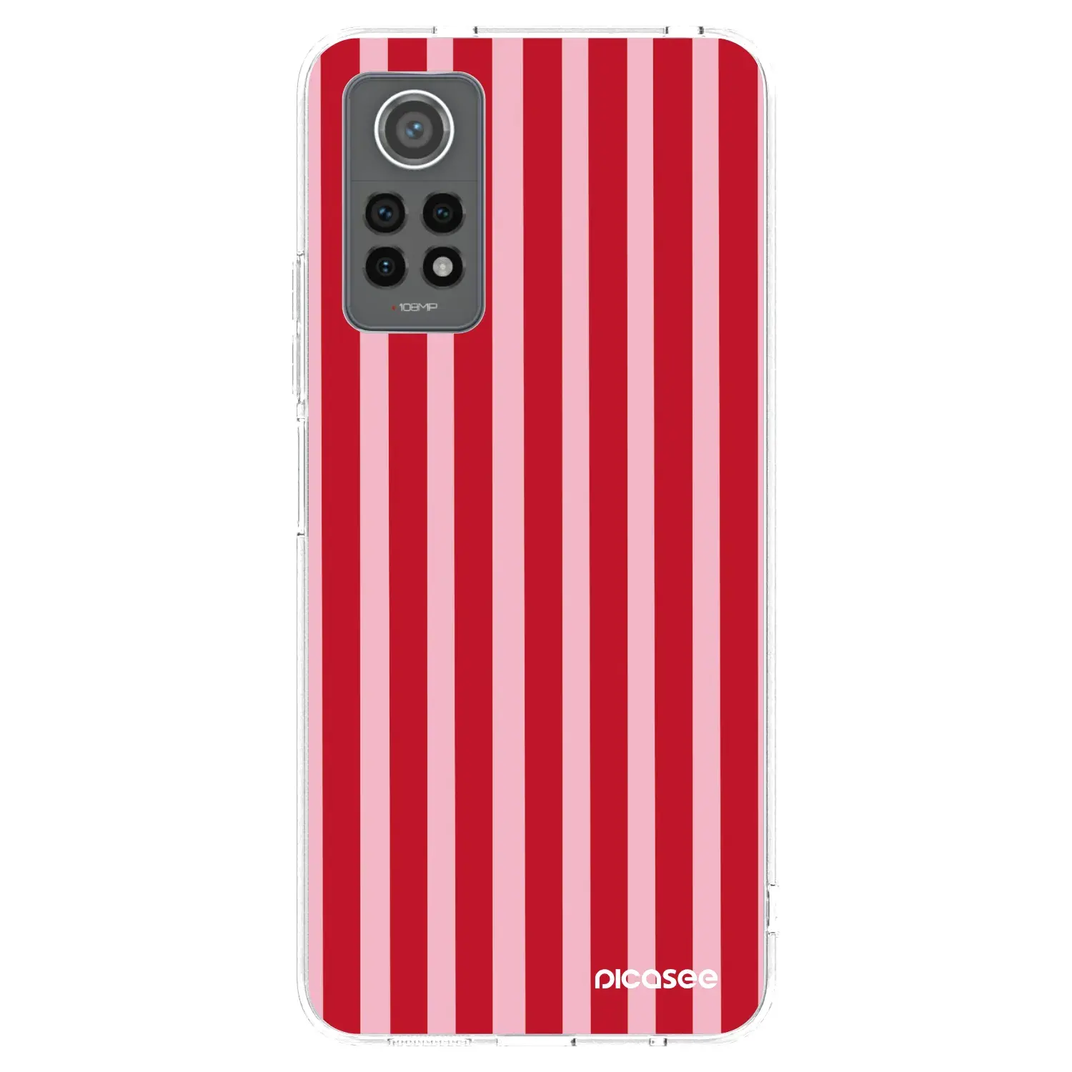 Silikonový průhledný obal pro Xiaomi Redmi Note 12 Pro 4G - Lines red