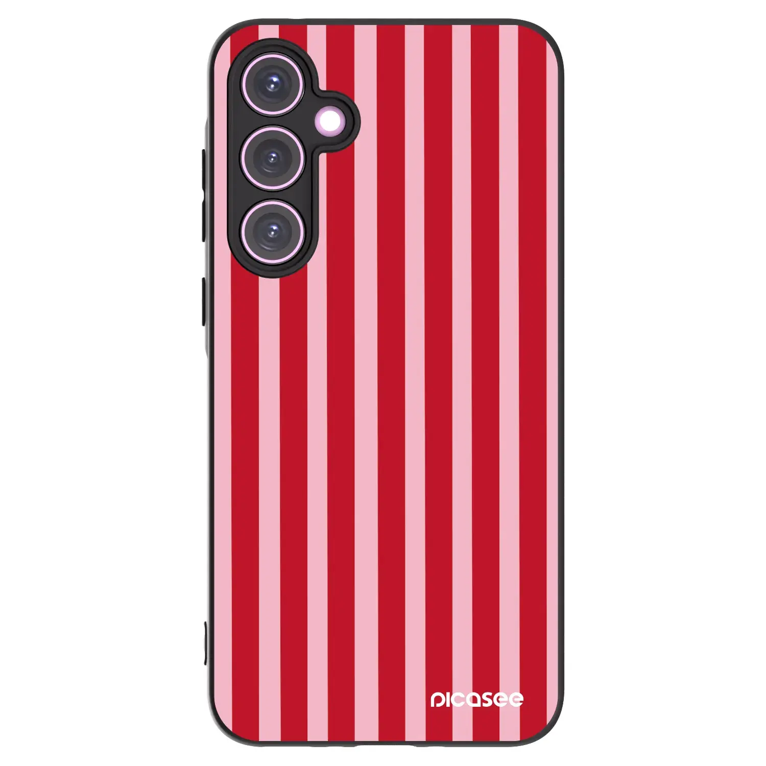 Silikonový černý obal pro Samsung Galaxy A35 5G A356B - Lines red