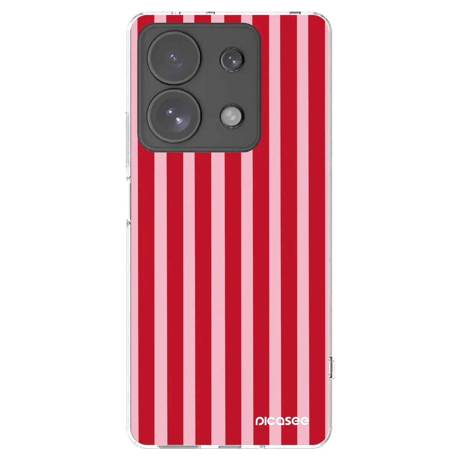 Silikonový průhledný obal pro Xiaomi Redmi Note 13 Pro 4G - Lines red