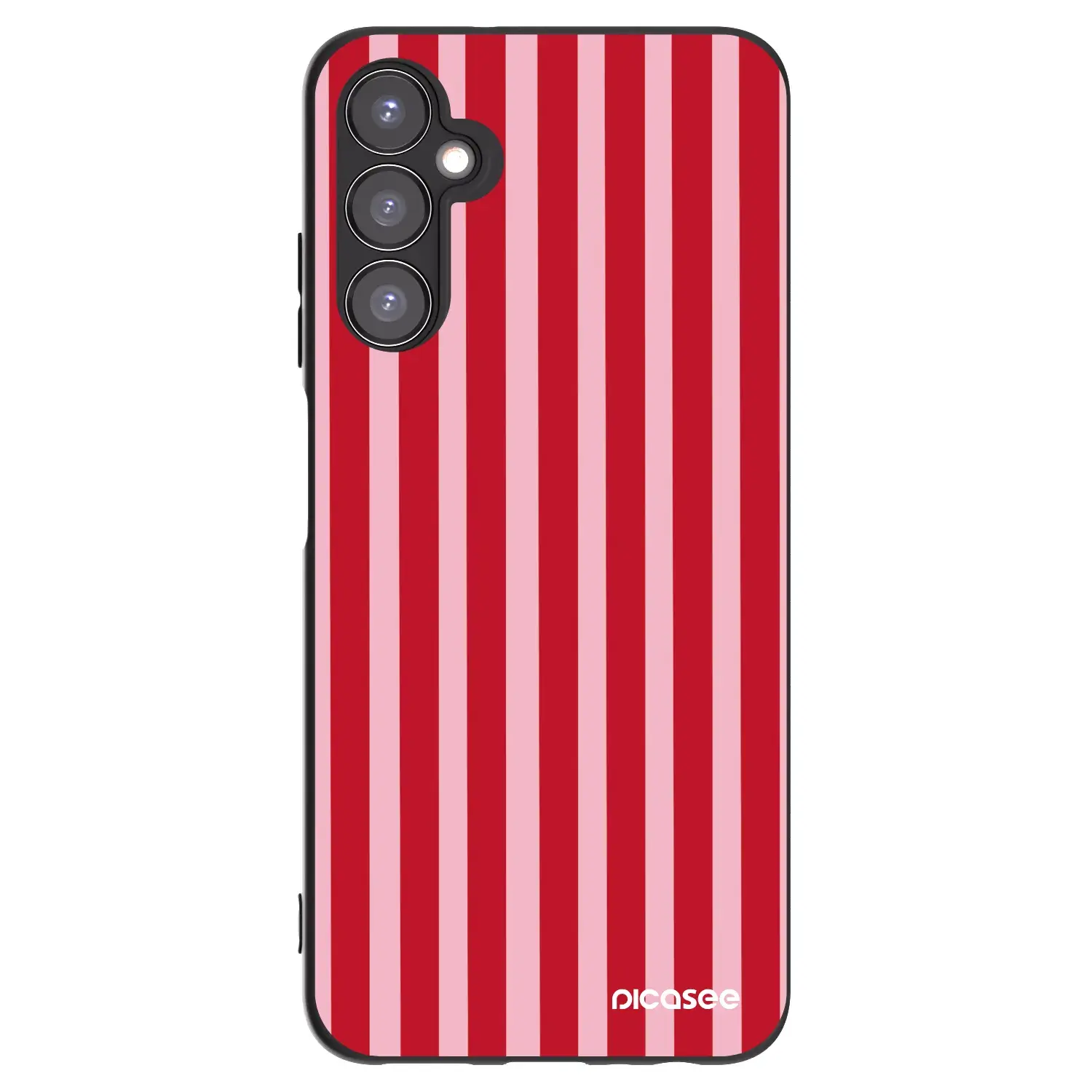 Silikonový černý obal pro Samsung Galaxy A05s A057G - Lines red