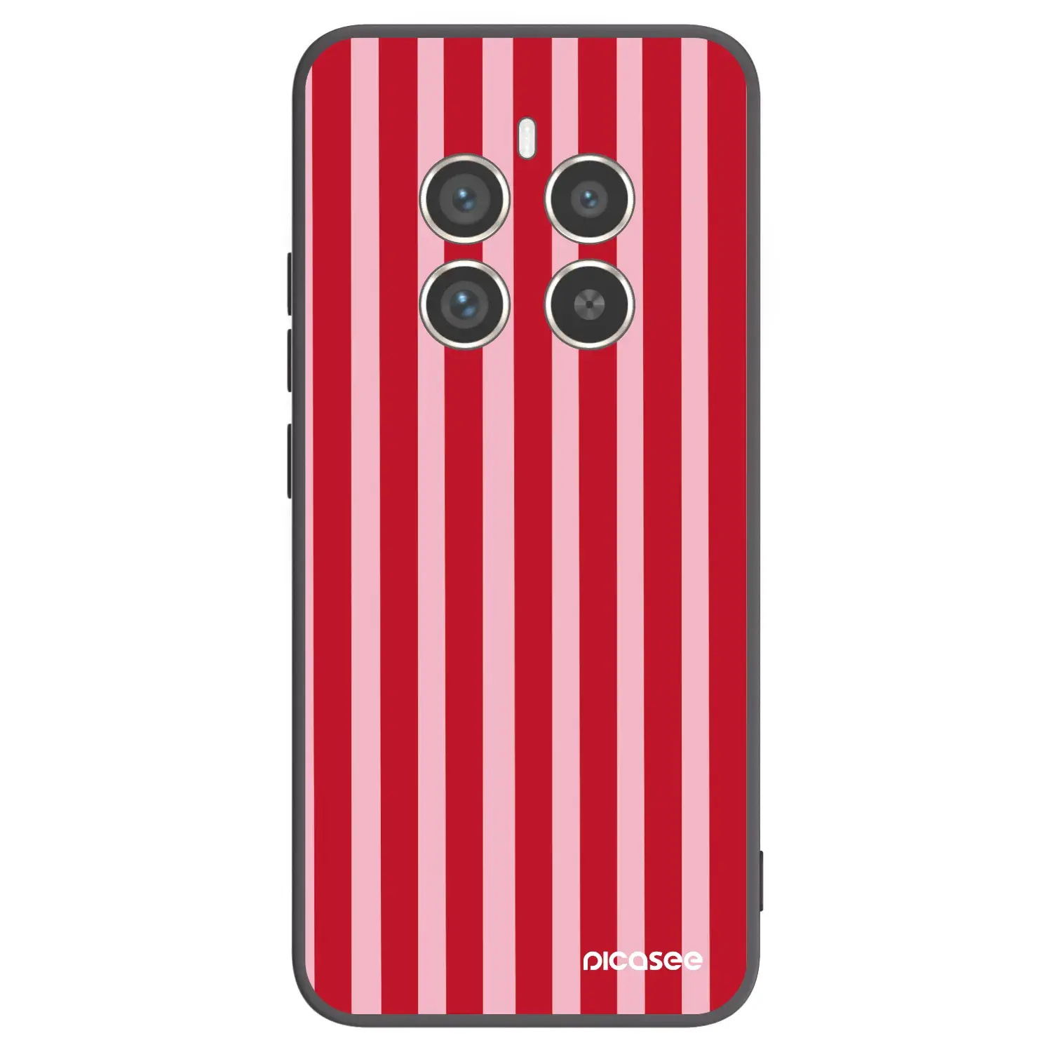 Silikonový černý obal pro Realme 12 Pro 5G - Lines red