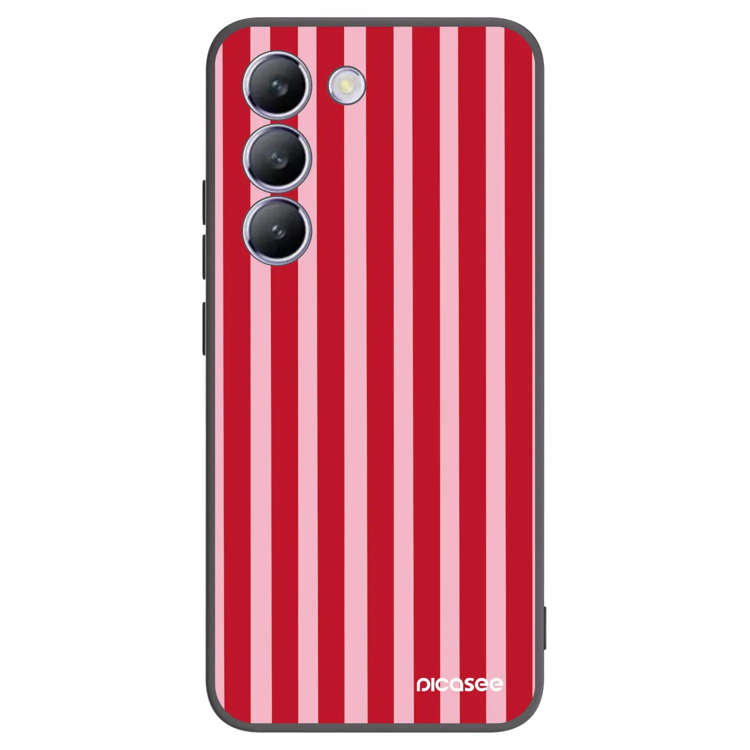 Silikonový černý obal pro Vivo V40 SE 5G - Lines red