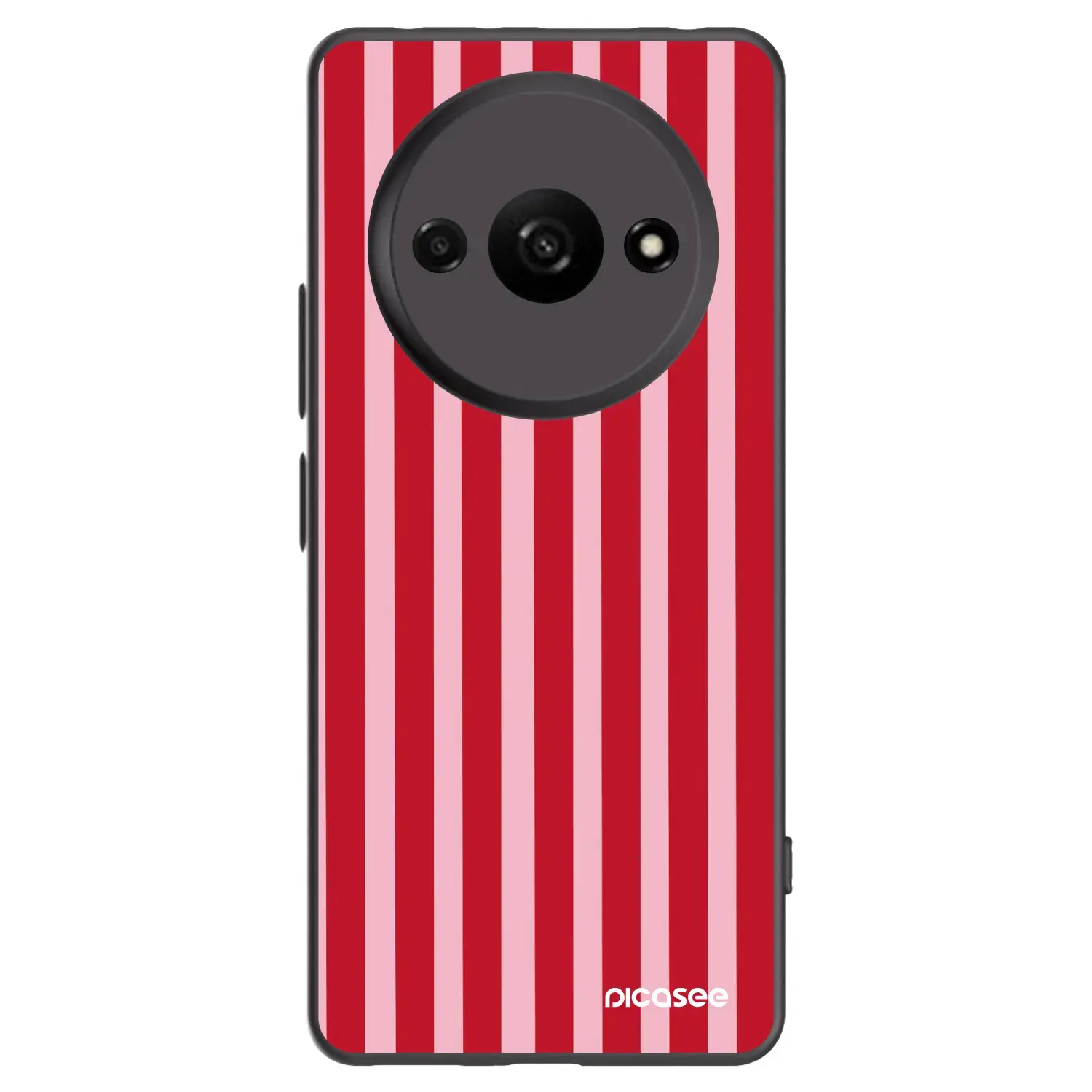 Silikonový černý obal pro Xiaomi Redmi A3 - Lines red