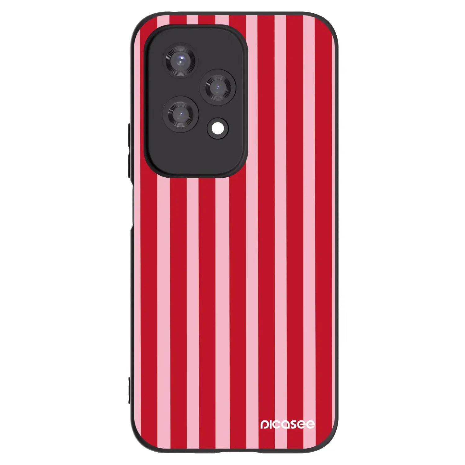 Silikonový černý obal pro Honor 200 Lite - Lines red