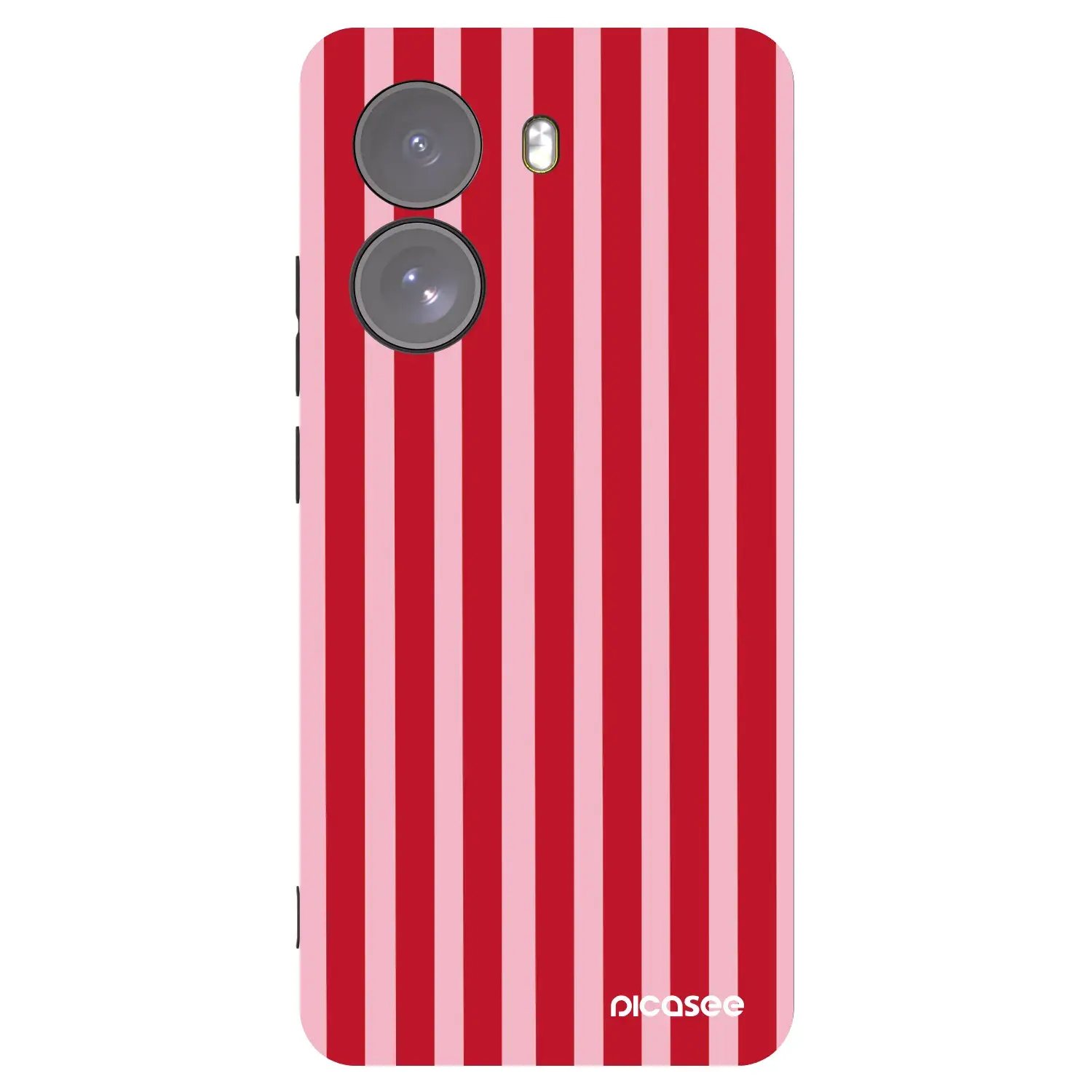 Silikonový černý obal pro Xiaomi Poco X7 - Lines red