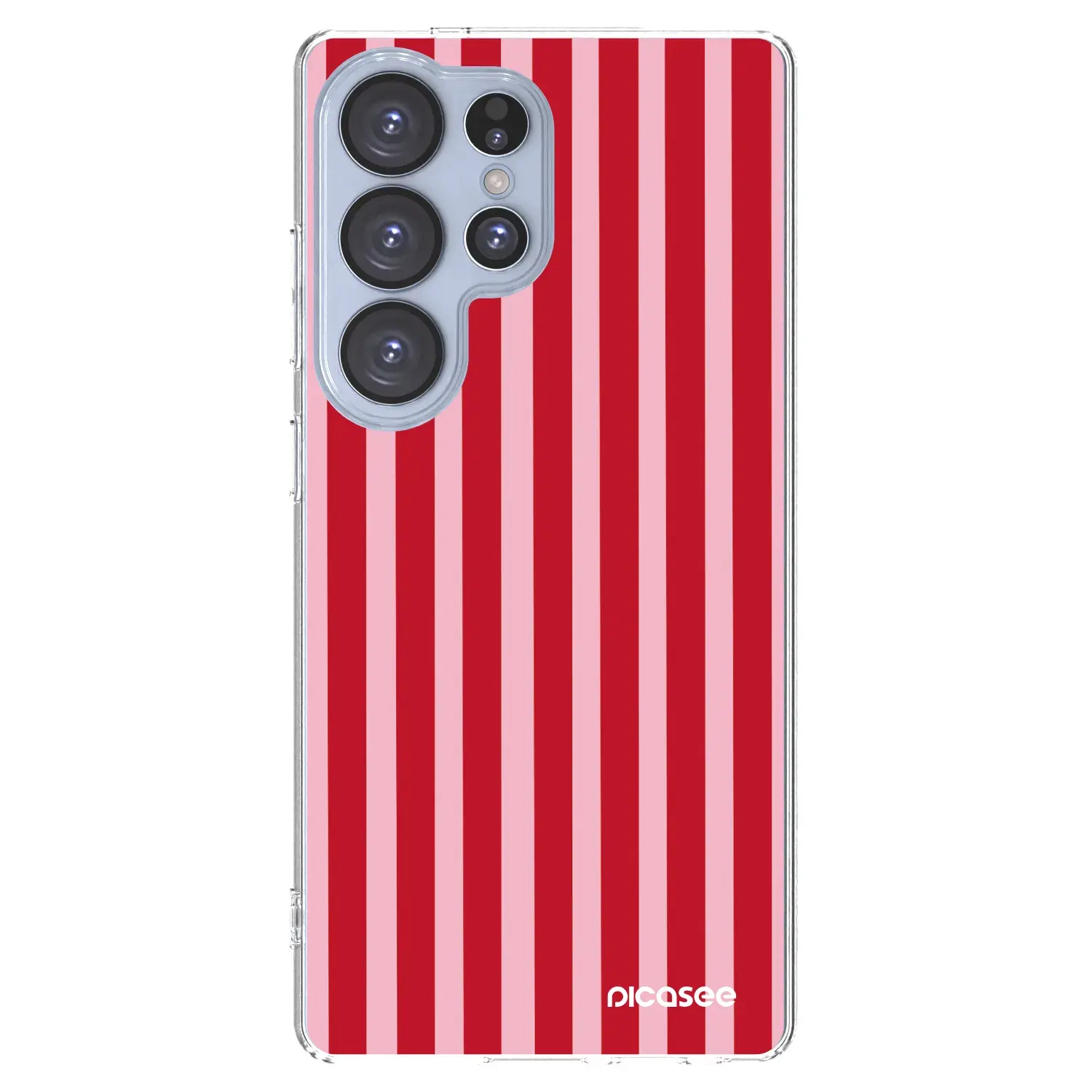 Silikonový průhledný obal pro Samsung Galaxy S25 Ultra 5G - Lines red