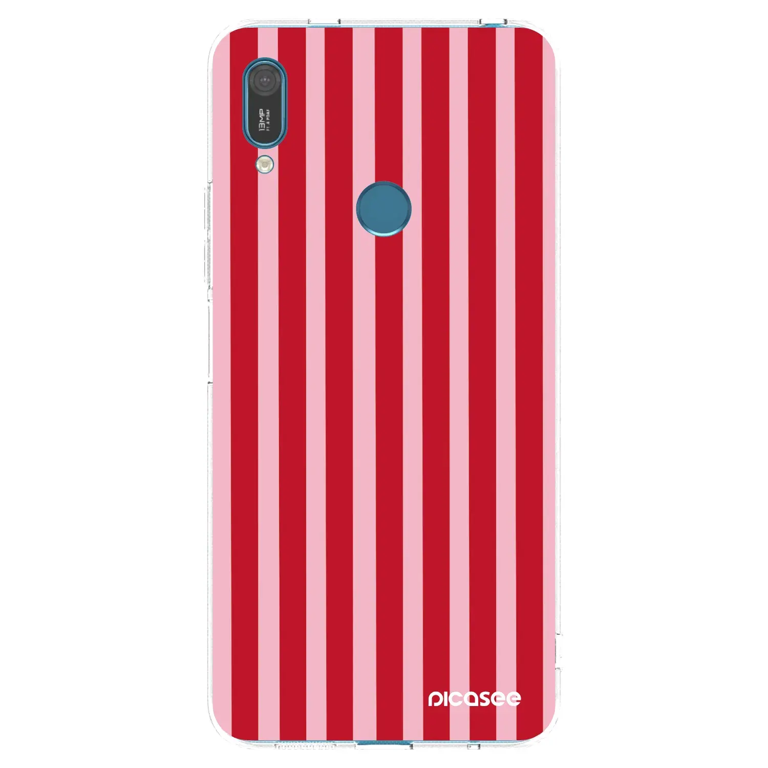 Silikonový průhledný obal pro Huawei Y7 2019 - Lines red