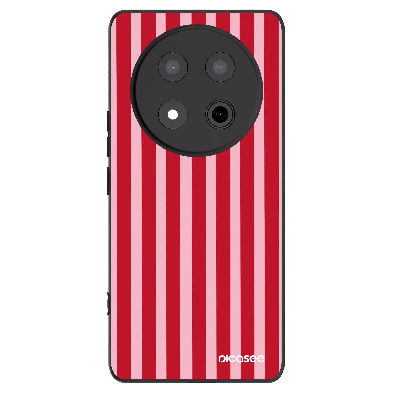 Silikonový černý obal pro Honor Magic7 Lite 5G - Lines red