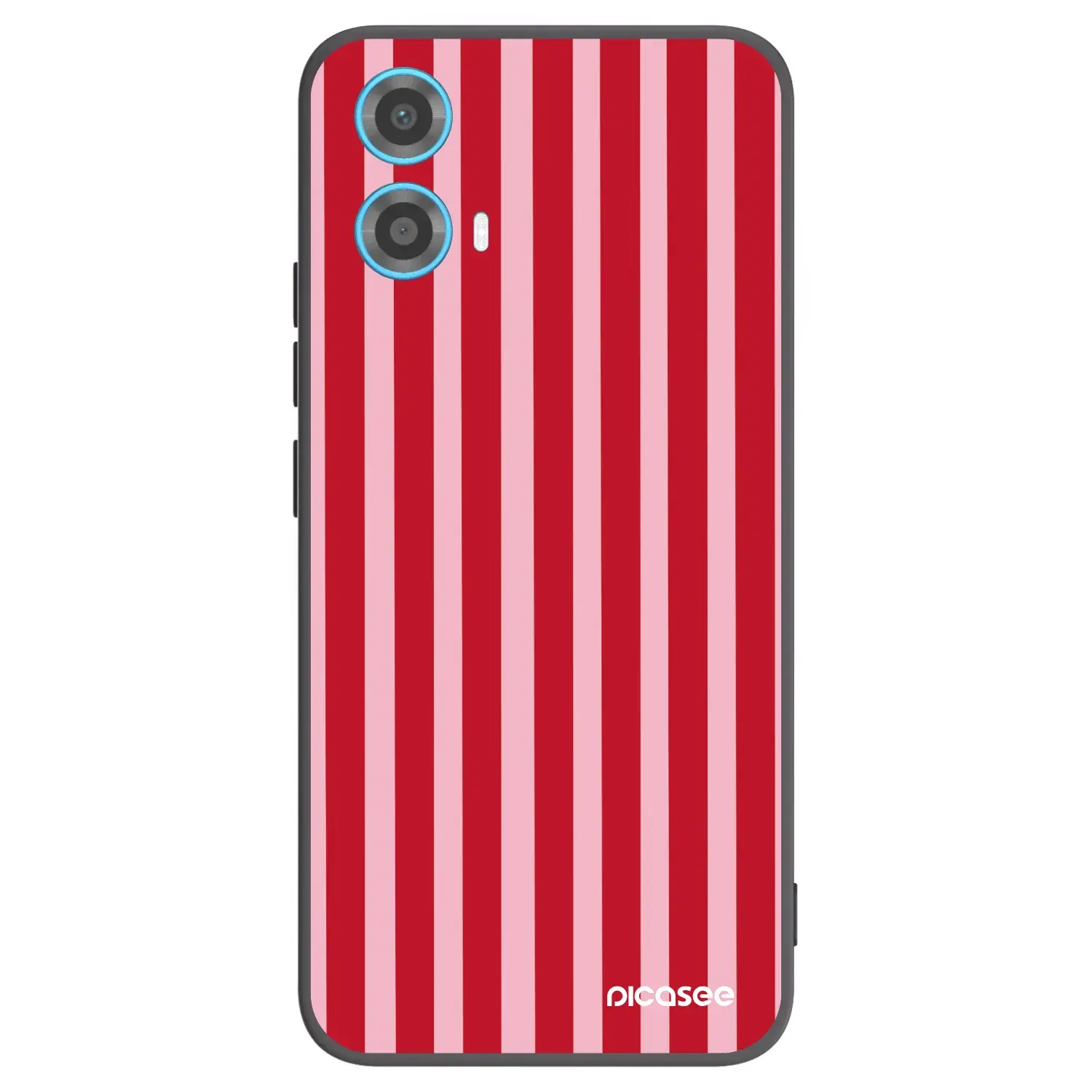 Silikonový černý obal pro Motorola Moto G34 5G - Lines red