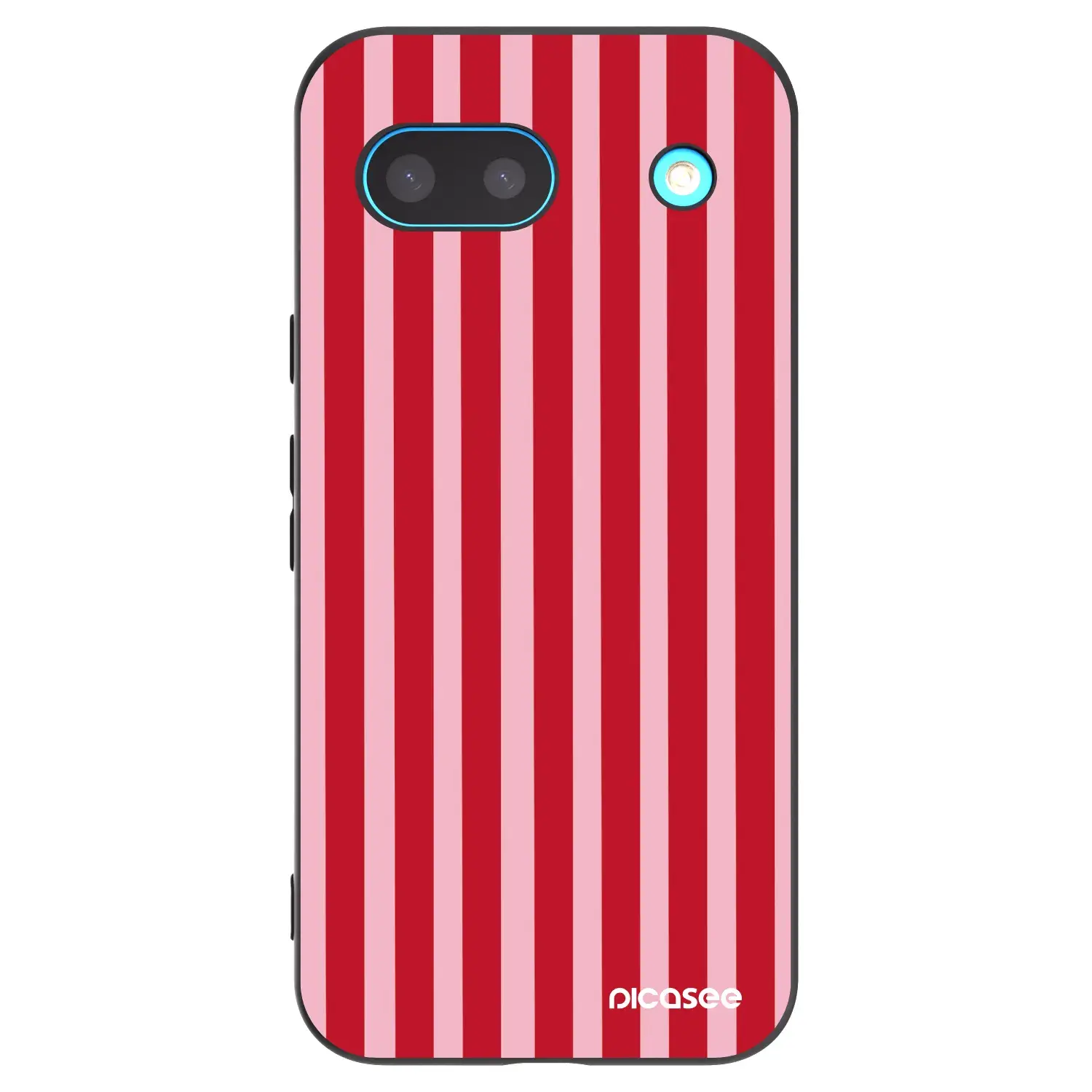 Silikonový černý obal pro Google Pixel 8 - Lines red