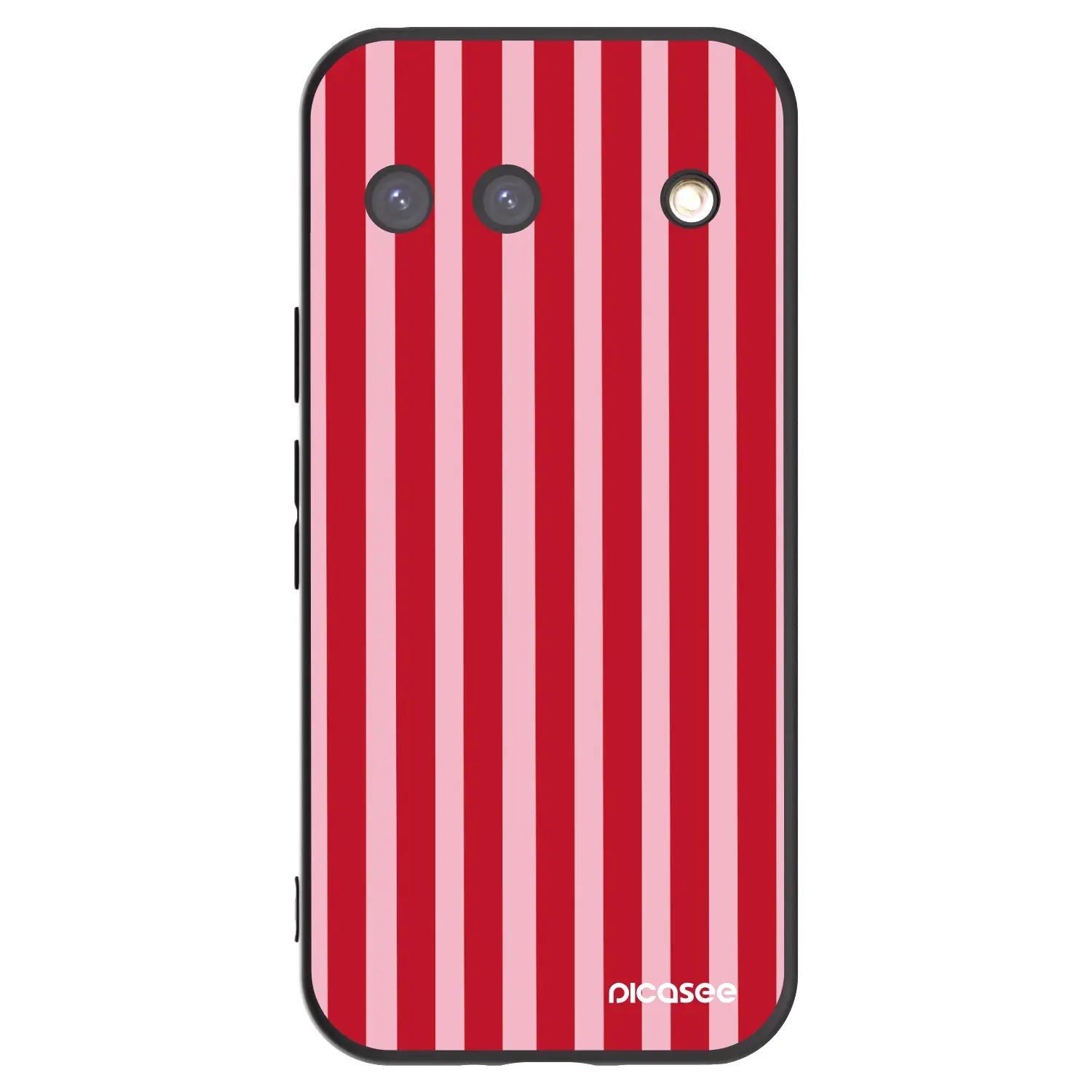 Silikonový černý obal pro Google Pixel 9 - Lines red
