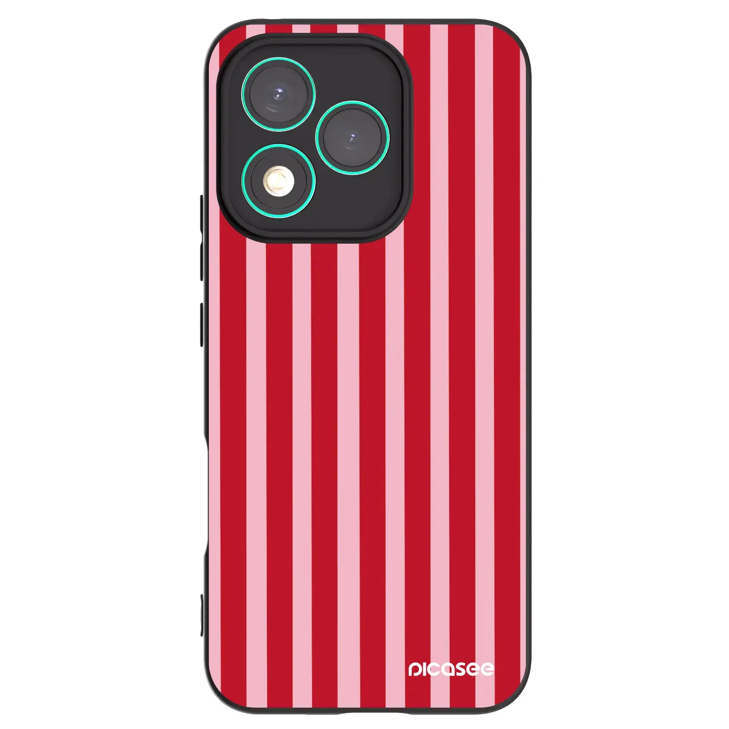 Silikonový černý obal pro Honor 400 Lite 5G - Lines red