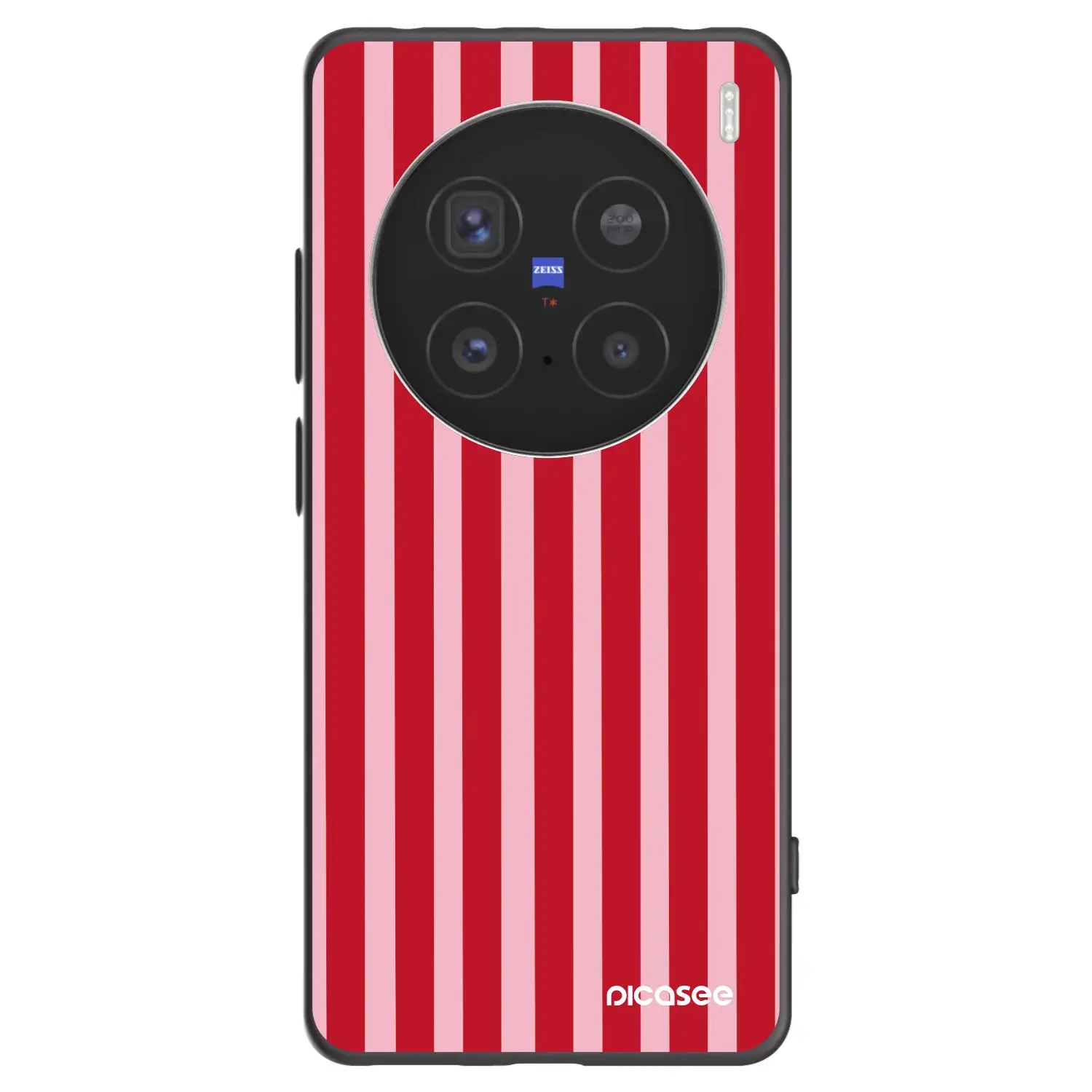 Silikonový černý obal pro Vivo X200 Pro - Lines red