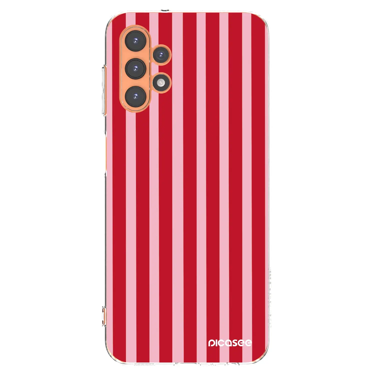 Silikonový průhledný obal pro Samsung Galaxy A13 5G - Lines red