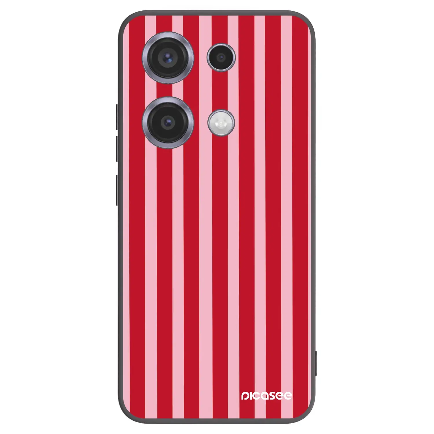 Silikonový černý obal pro Xiaomi Redmi Note 14S - Lines red