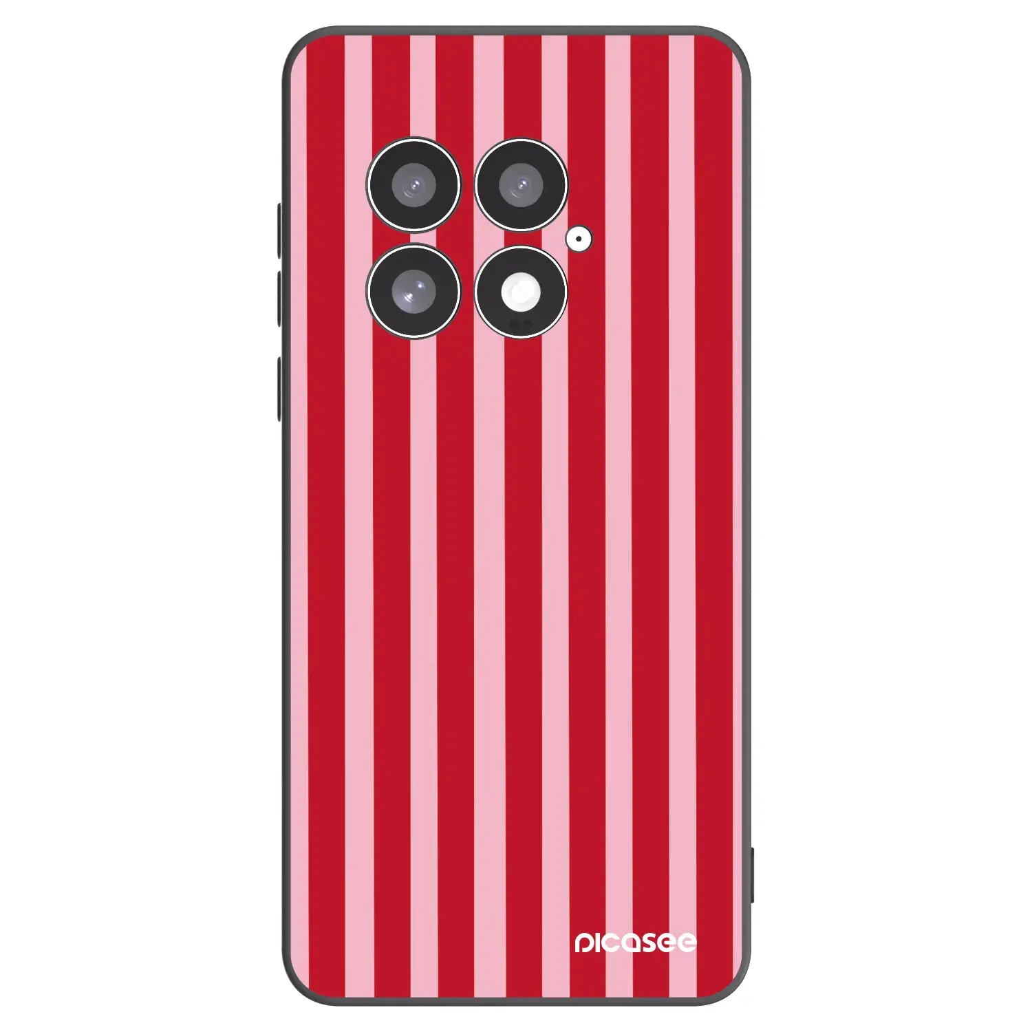 Silikonový černý obal pro OnePlus 13 5G - Lines red