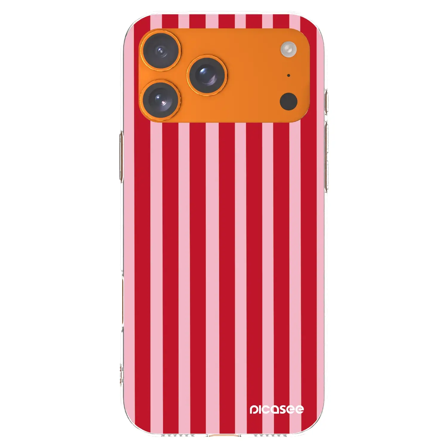 Silikonový průhledný obal pro Apple iPhone 17 Pro Max - Lines red