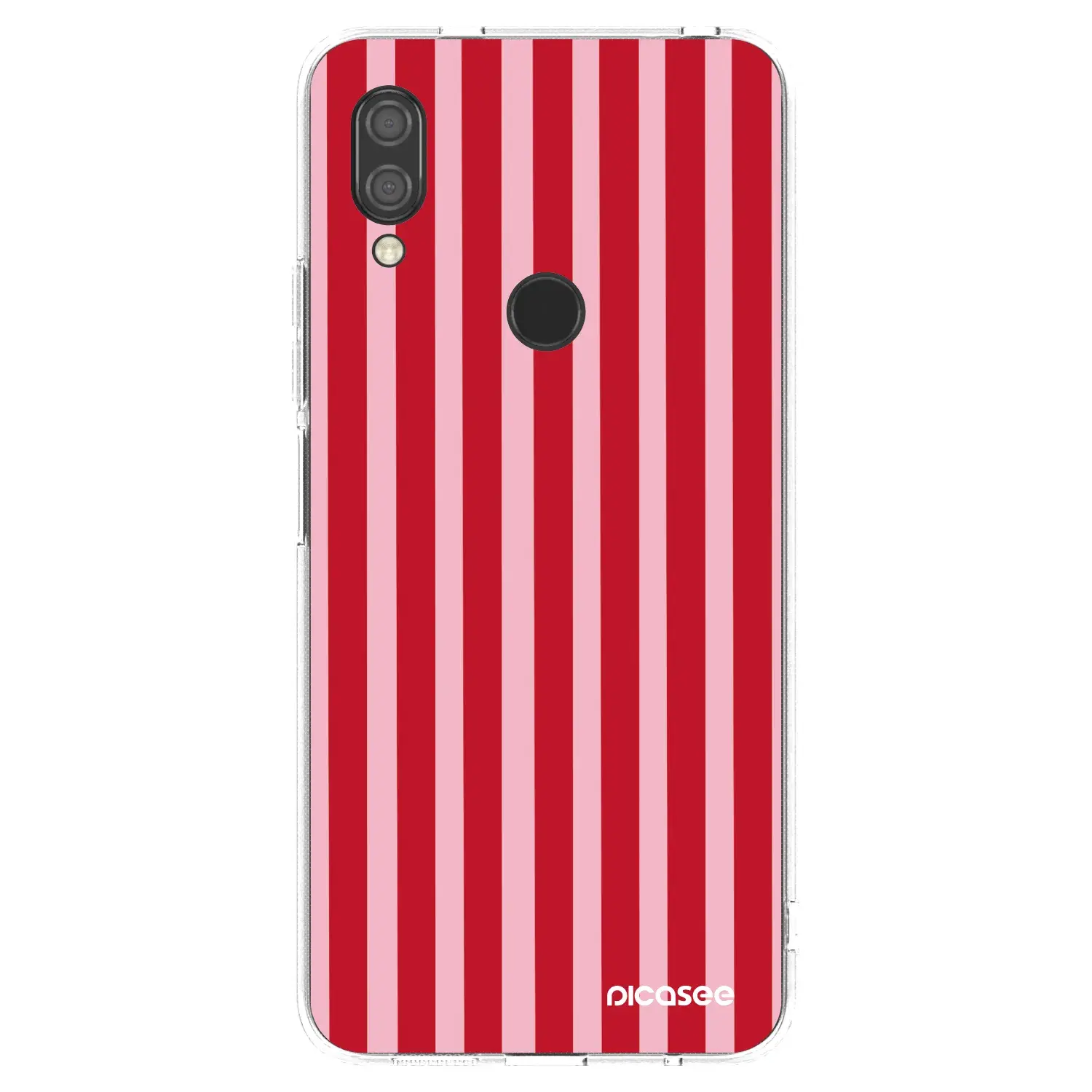 Silikonový průhledný obal pro Xiaomi Redmi 7 - Lines red
