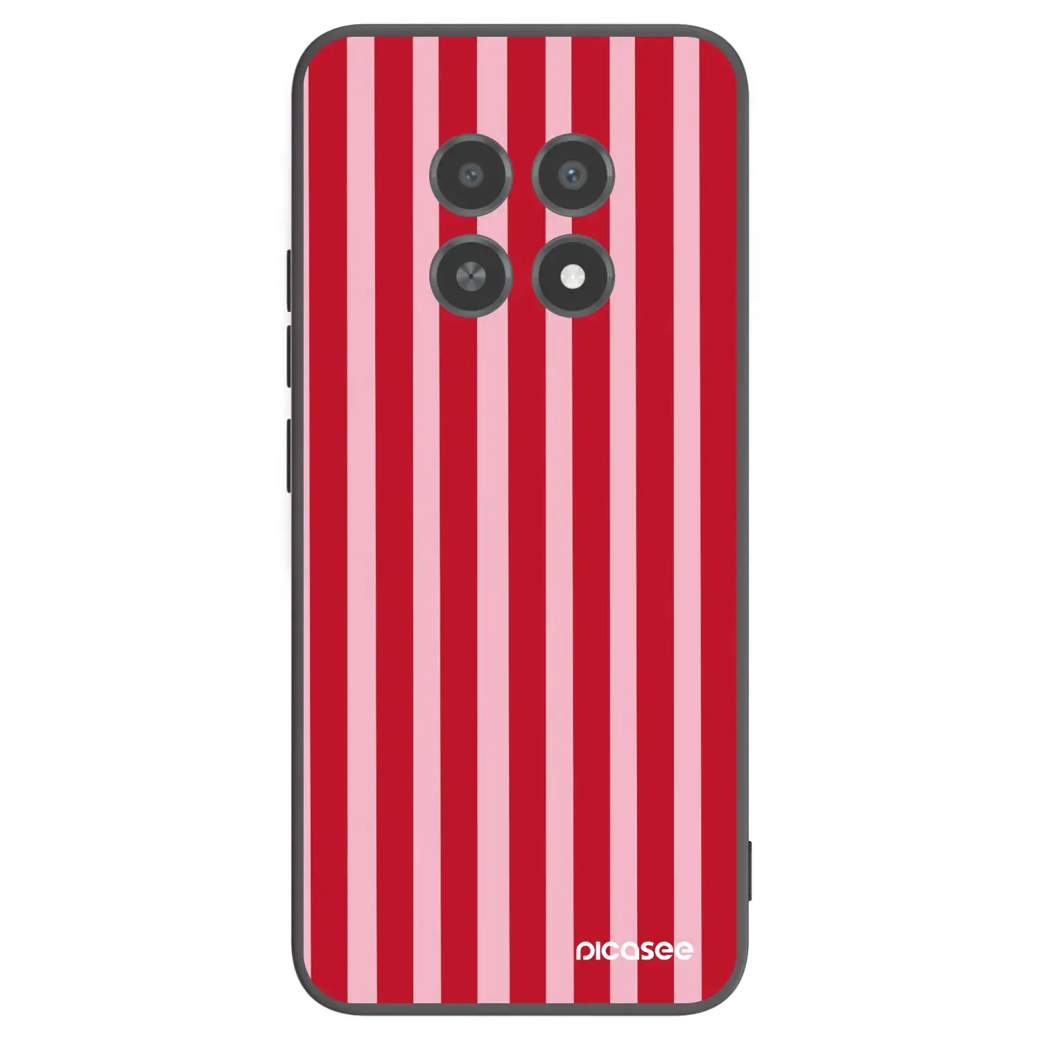 Silikonový černý obal pro Realme 12X - Lines red