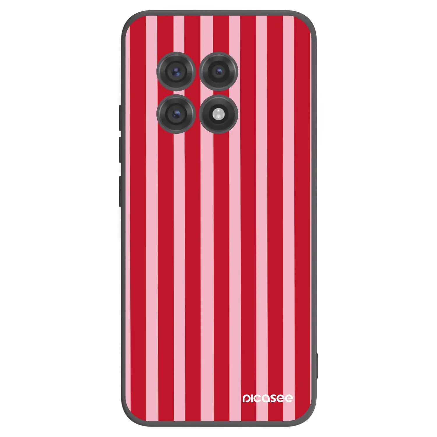 Silikonový černý obal pro OnePlus 13R 5G - Lines red