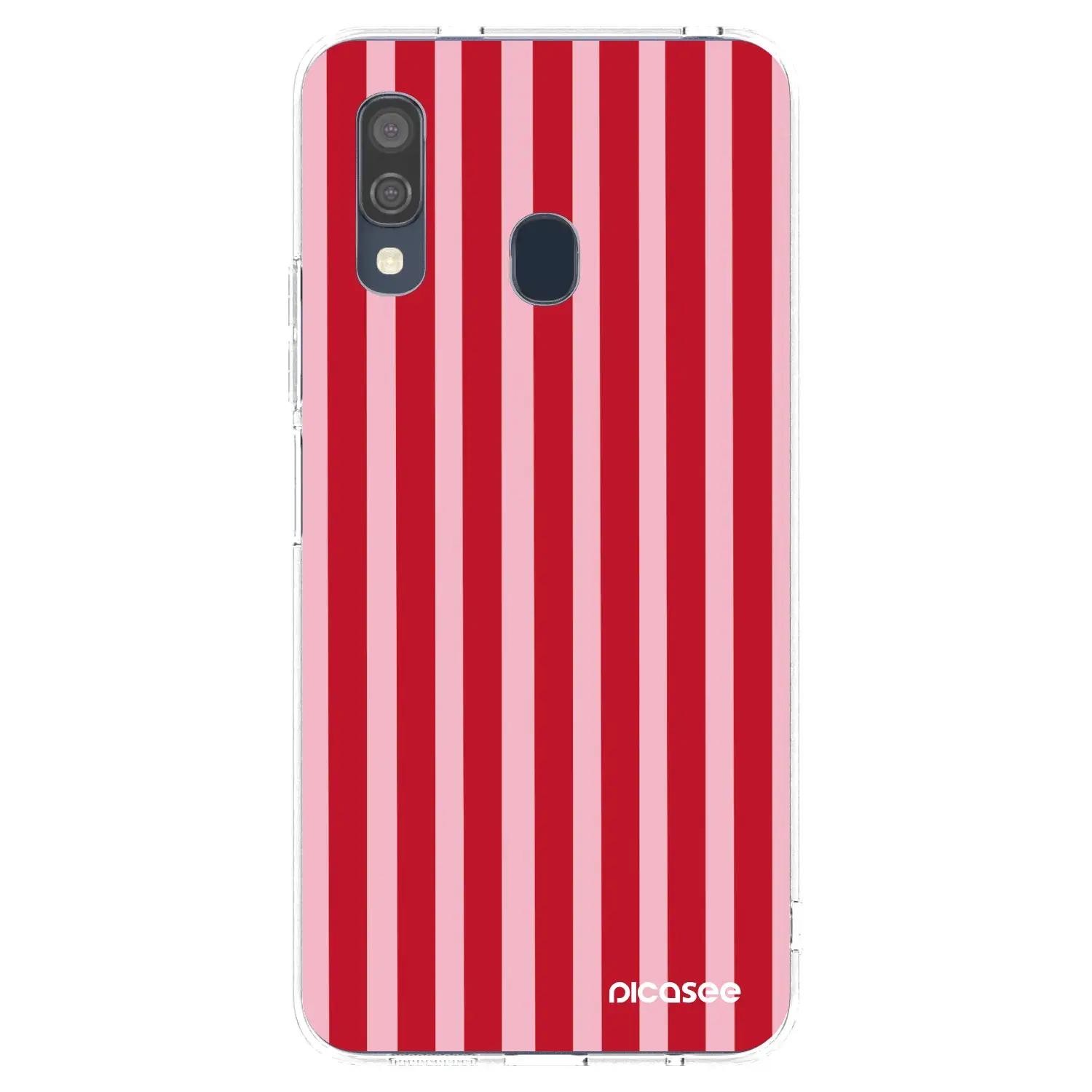 Silikonový průhledný obal pro Samsung Galaxy A40 A405F - Lines red