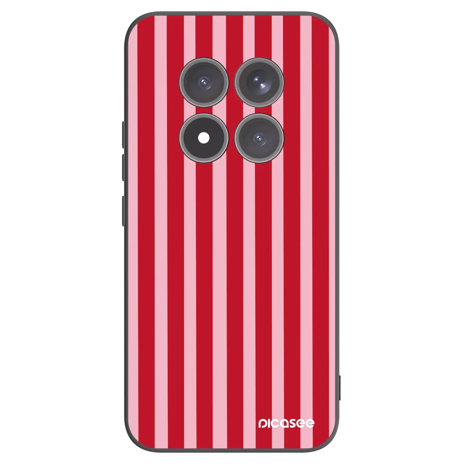 Silikonový černý obal pro Xiaomi Redmi Note 15 Pro+ - Lines red