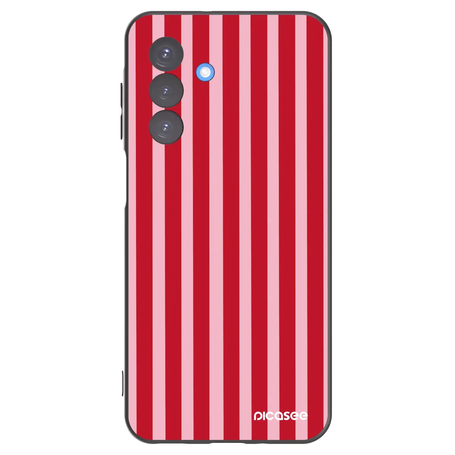 Silikonový černý obal pro Samsung Galaxy A17 5G - Lines red