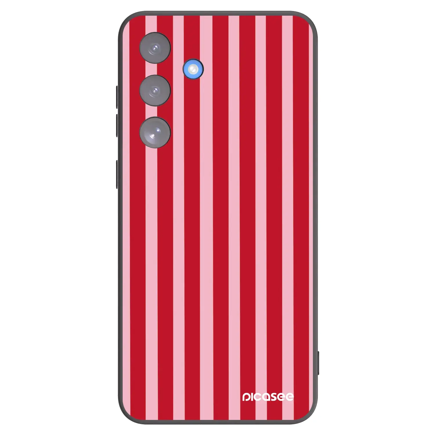 Silikonový černý obal pro Samsung Galaxy S25 FE 5G - Lines red