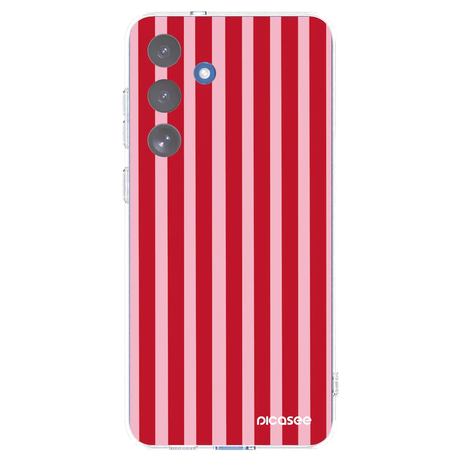 Silikonový průhledný obal pro Samsung Galaxy S25 FE 5G - Lines red