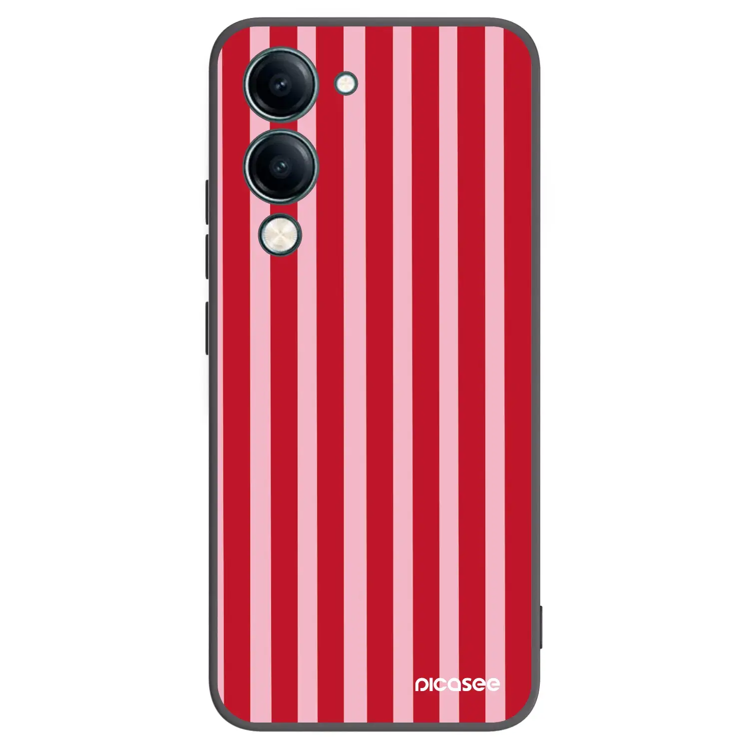 Silikonový černý obal pro Vivo Y29s 5G - Lines red
