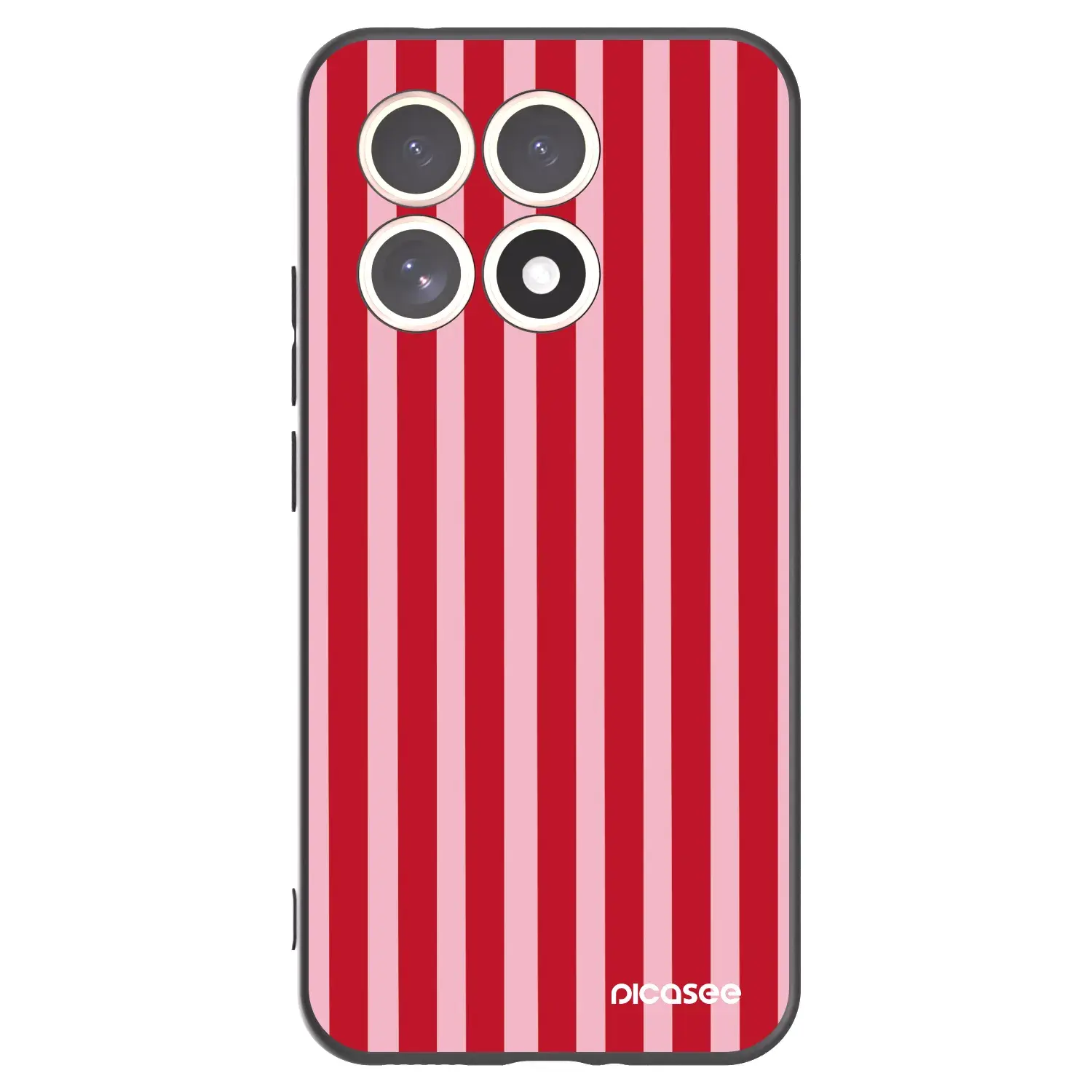 Silikonový černý obal pro Xiaomi 15T - Lines red