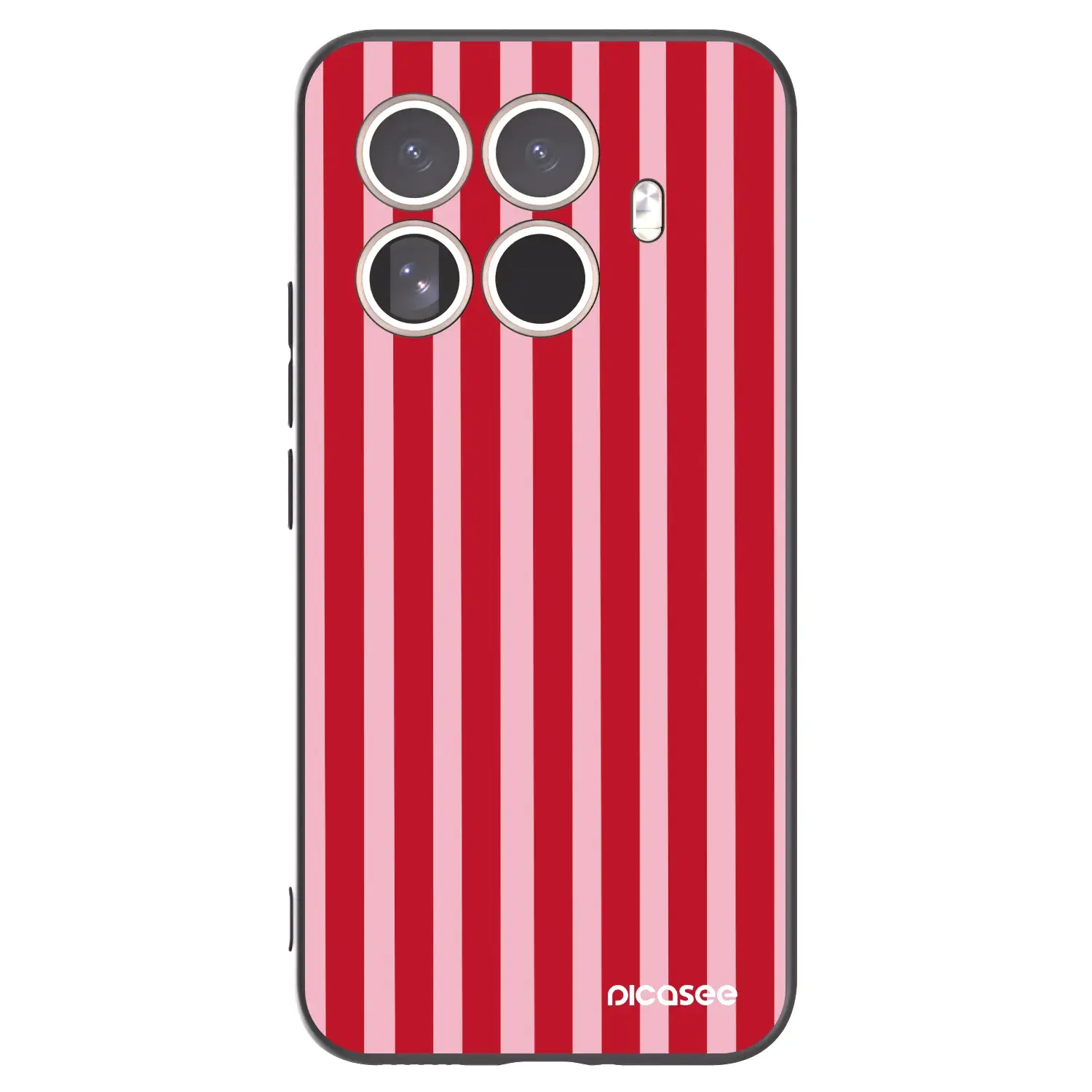 Silikonový černý obal pro Xiaomi 15T Pro - Lines red