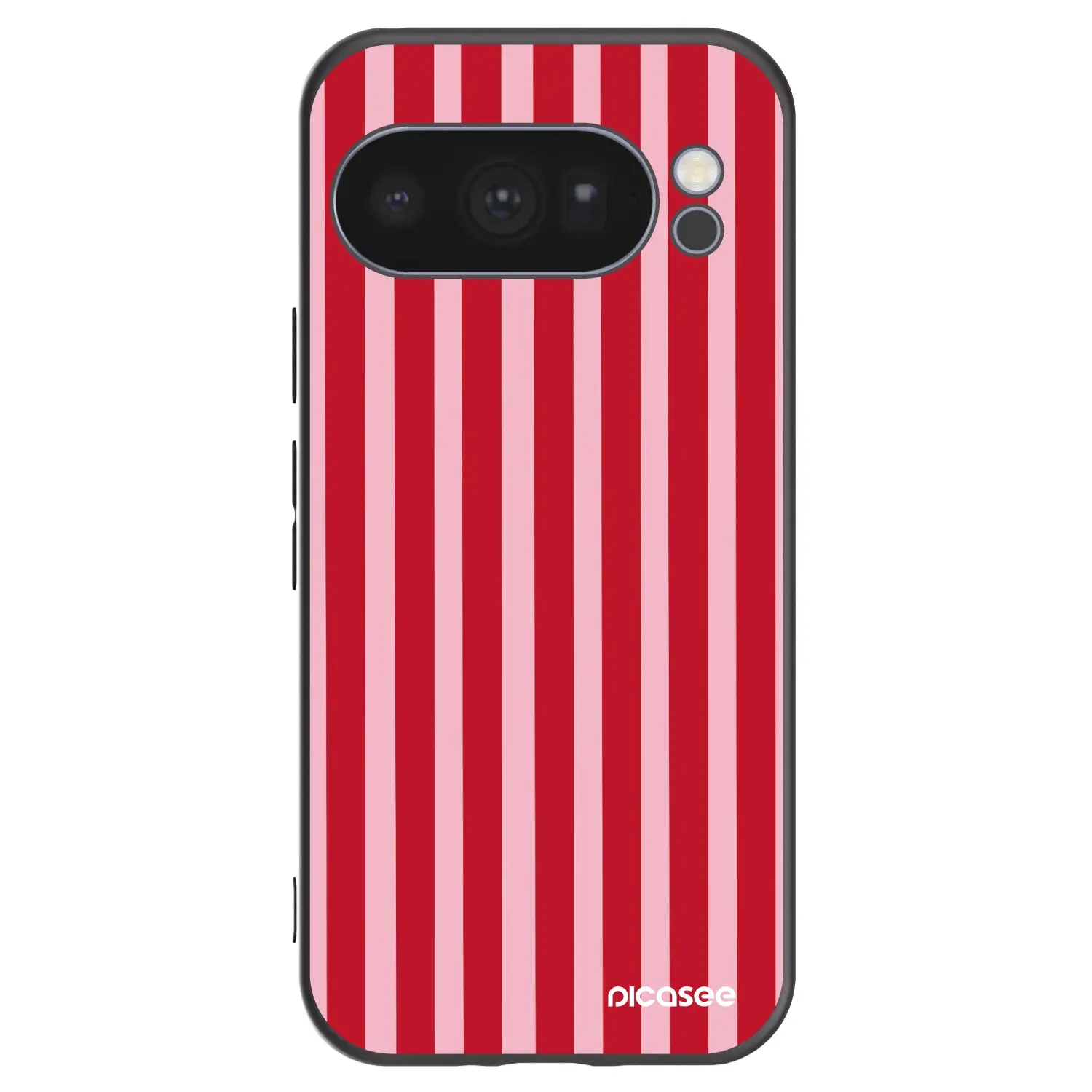Silikonový černý obal pro Google Pixel 10 Pro - Lines red