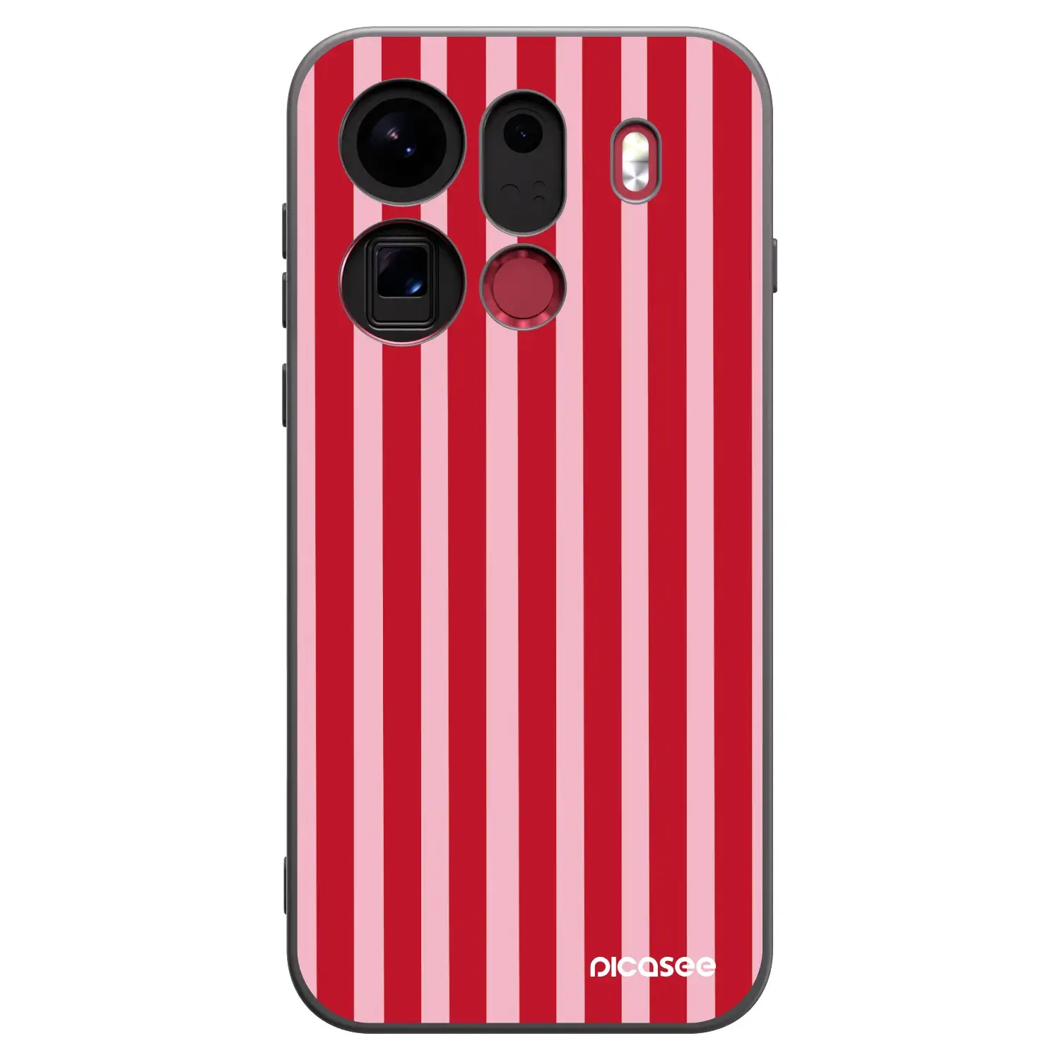 Silikonový černý obal pro OPPO Find X9 Pro - Lines red