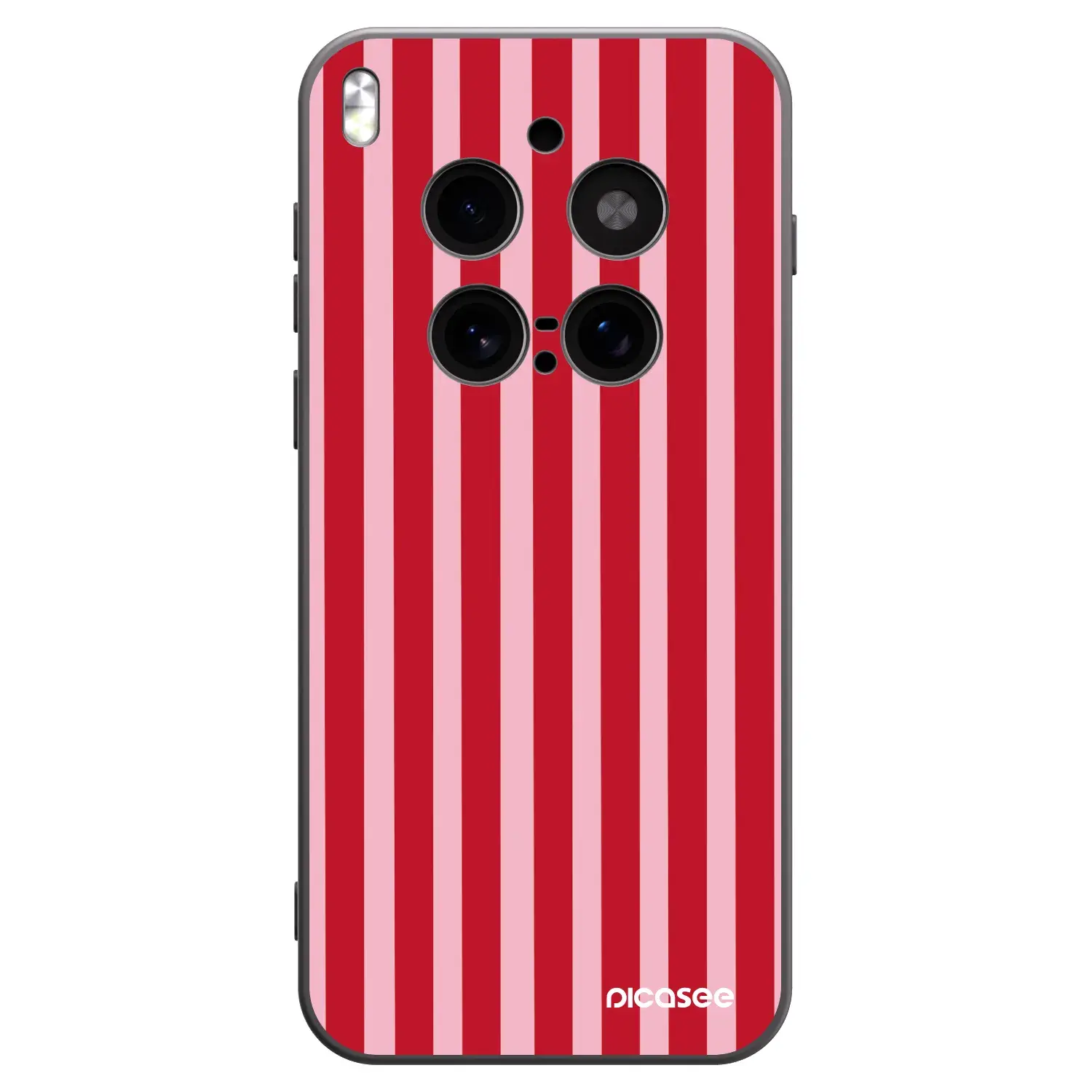 Silikonový černý obal pro Vivo X300 Pro - Lines red