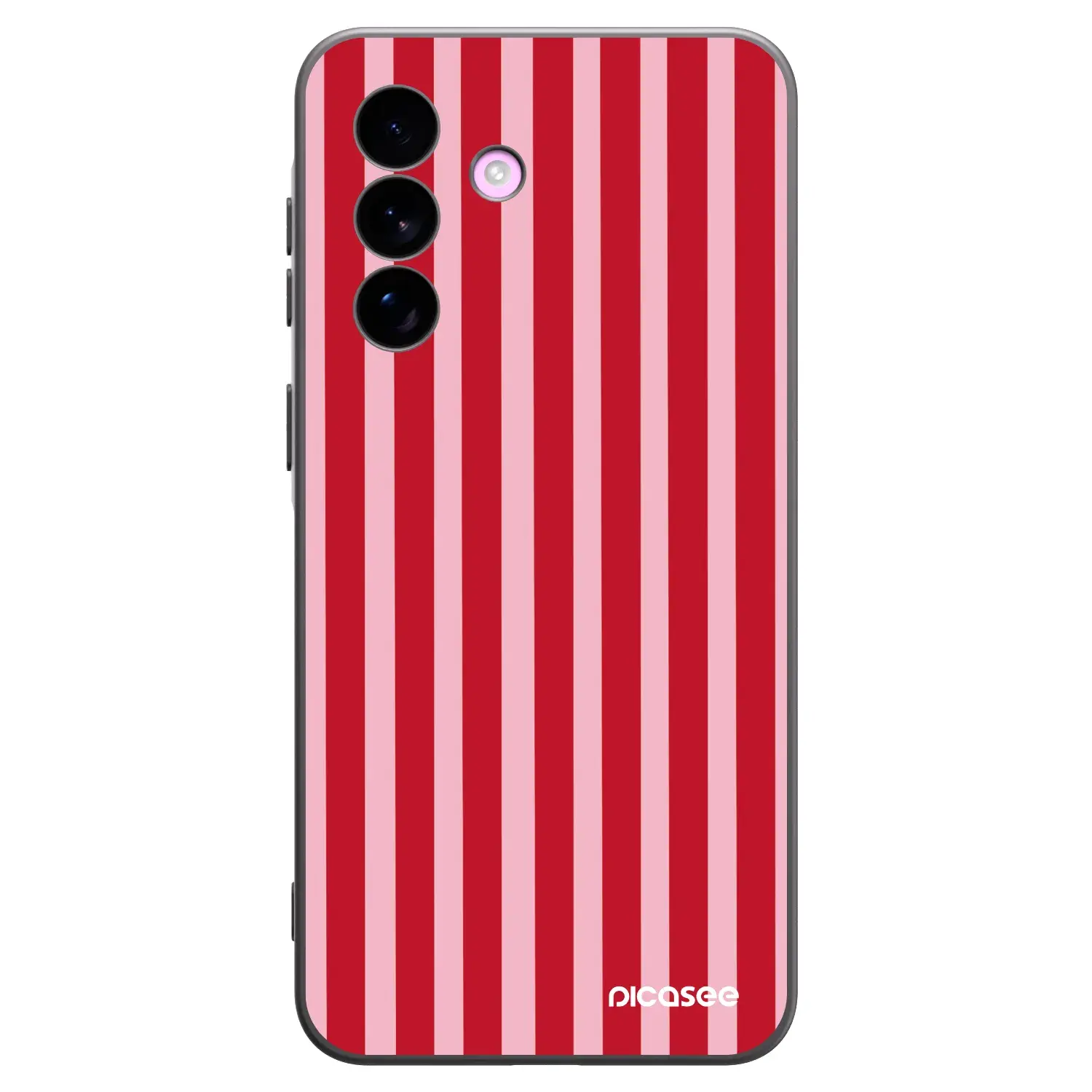 Silikonový černý obal pro Samsung Galaxy A57 5G - Lines red