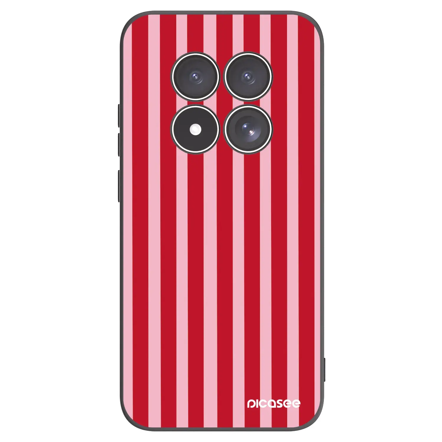 Silikonový černý obal pro Xiaomi Redmi Note 15 Pro 5G - Lines red