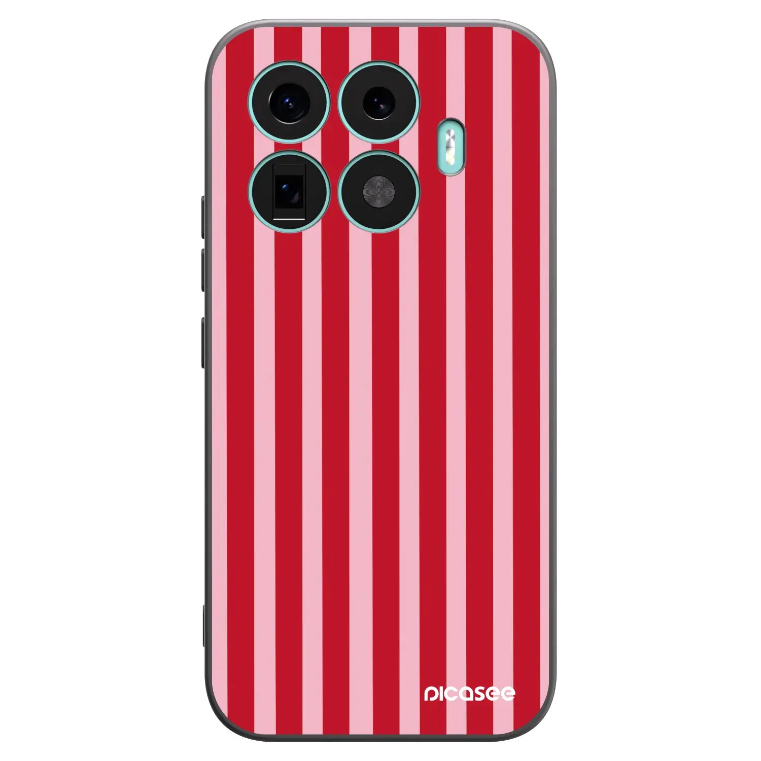 Silikonový černý obal pro Xiaomi 17T - Lines red