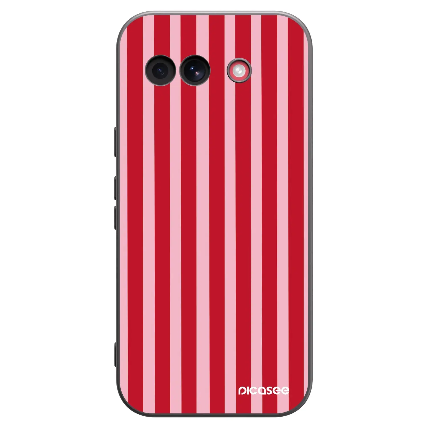 Silikonový černý obal pro Google Pixel 10a - Lines red